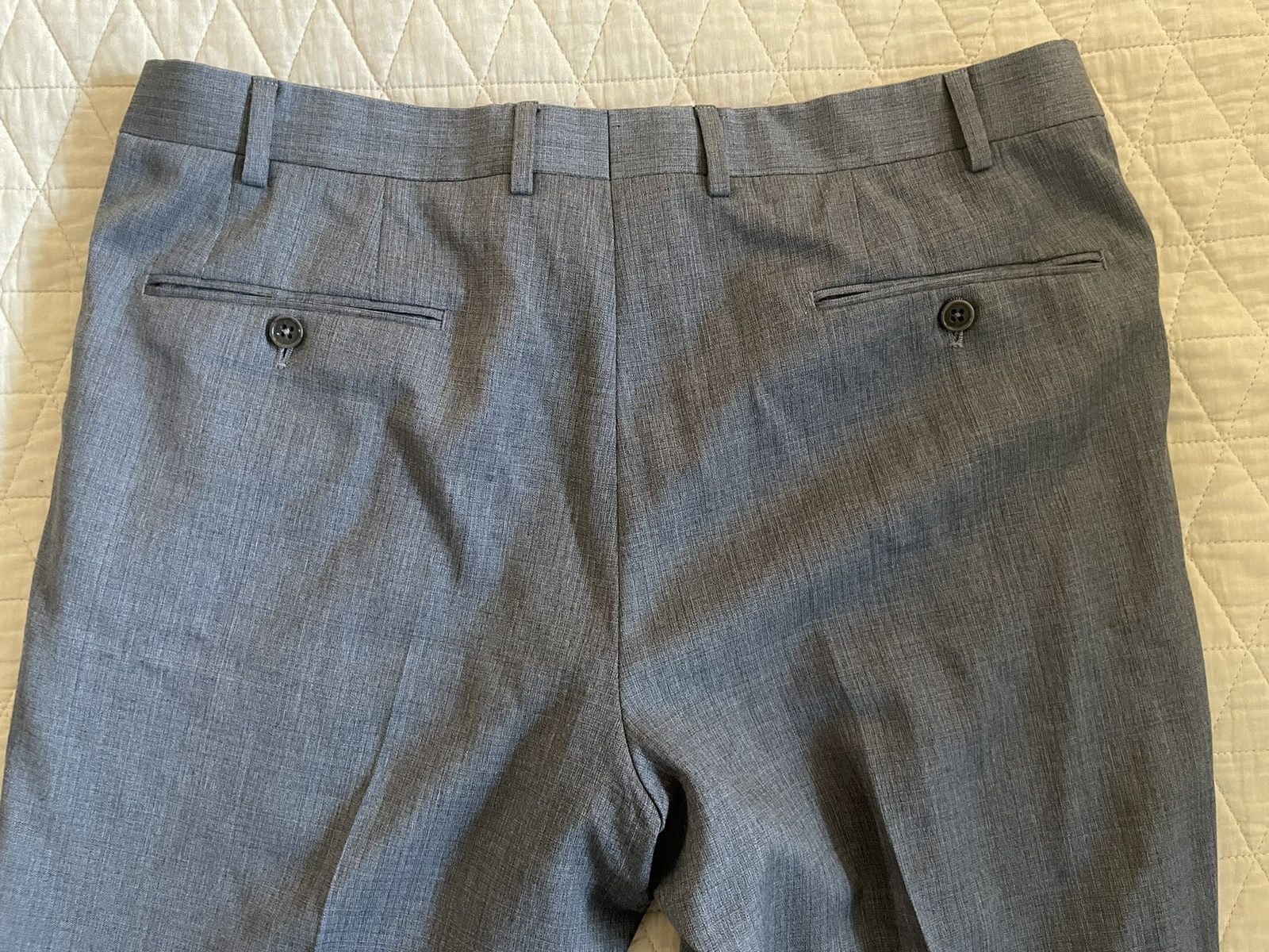 Armani Collezioni Flat Front Button Tab Wool Trouser Size US 34 / EU 50 - 7 Thumbnail