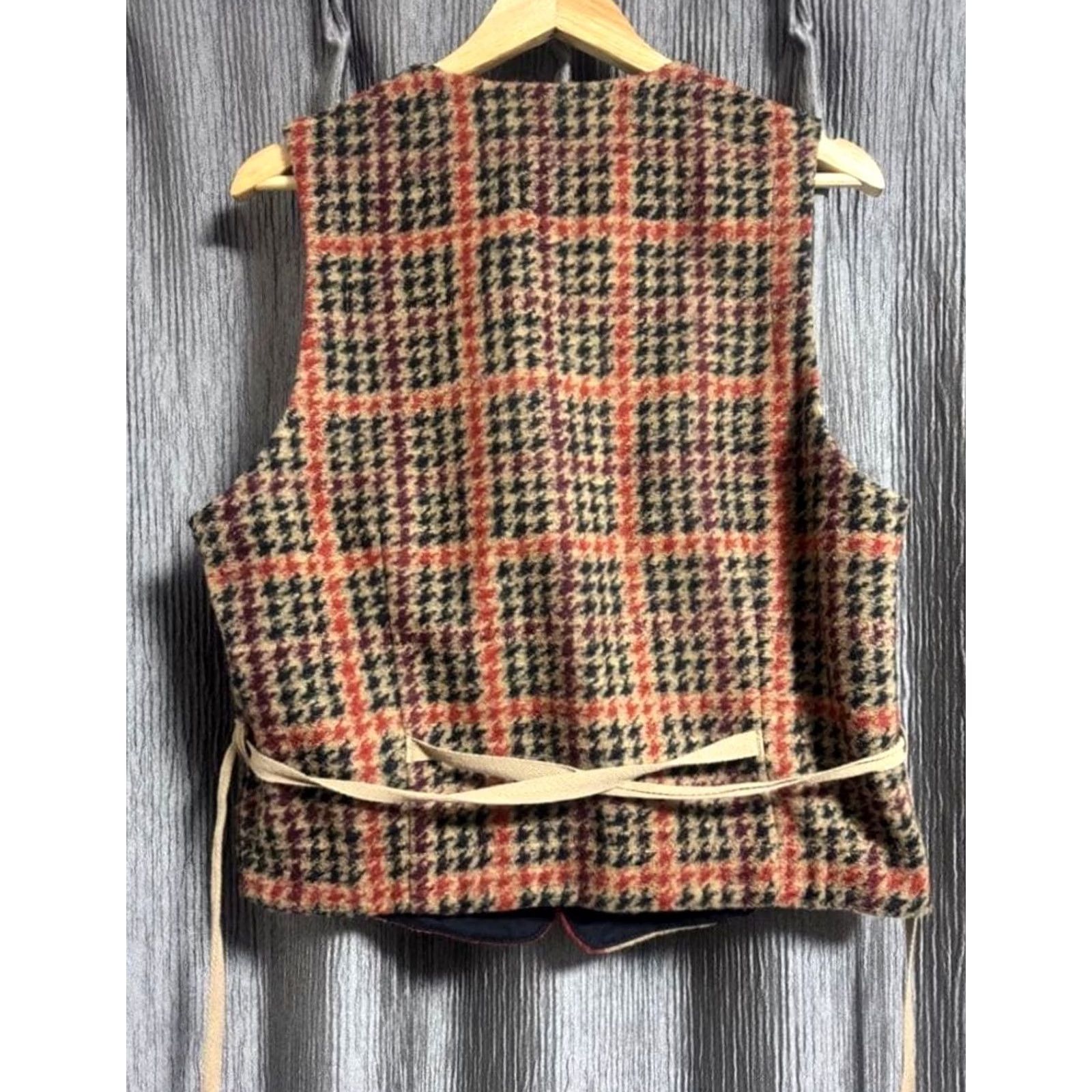 Engineered Garments ENGINEERED GARMENTS KNIT VEST Size S Tan/Black MULTI CHECK Men's Pre-owned Size US S / EU 44-46 / 1 - 2 Thumbnail