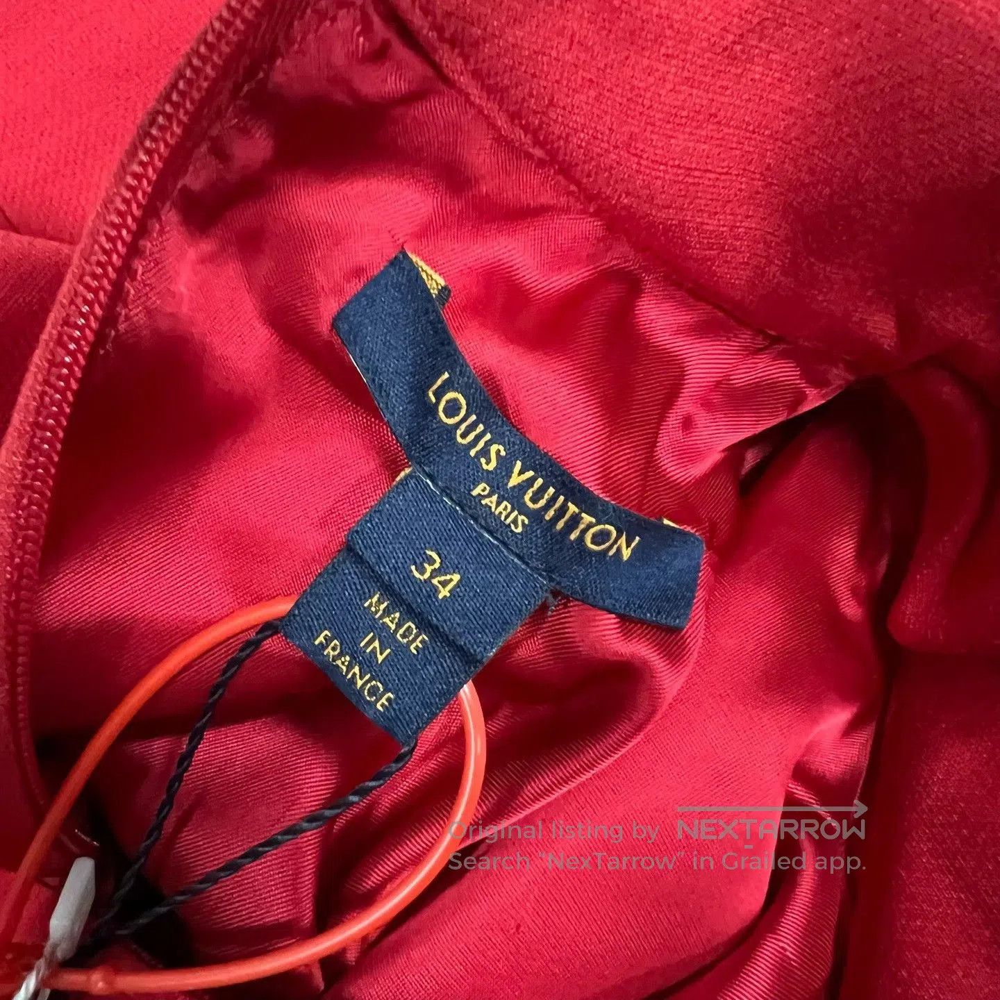 Louis Vuitton Louis Vuitton Red Silk Wool Dress. Size XXS / US 00 / IT 34 - 9 Thumbnail