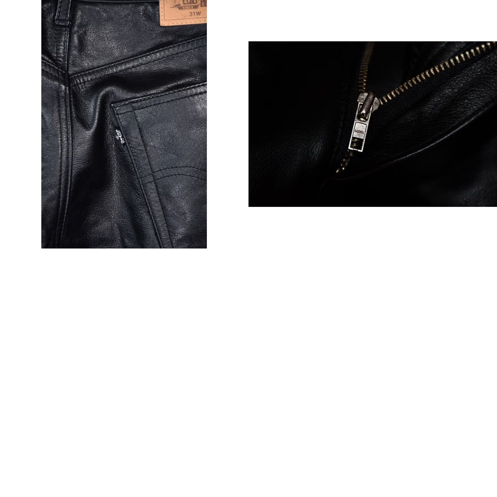 Levi's VINTAGE Levi's 511-96 Leather Jeans Waist 31 Inseam 34 Black Men 2000s Straight Leather Size US 31 - 9 Thumbnail