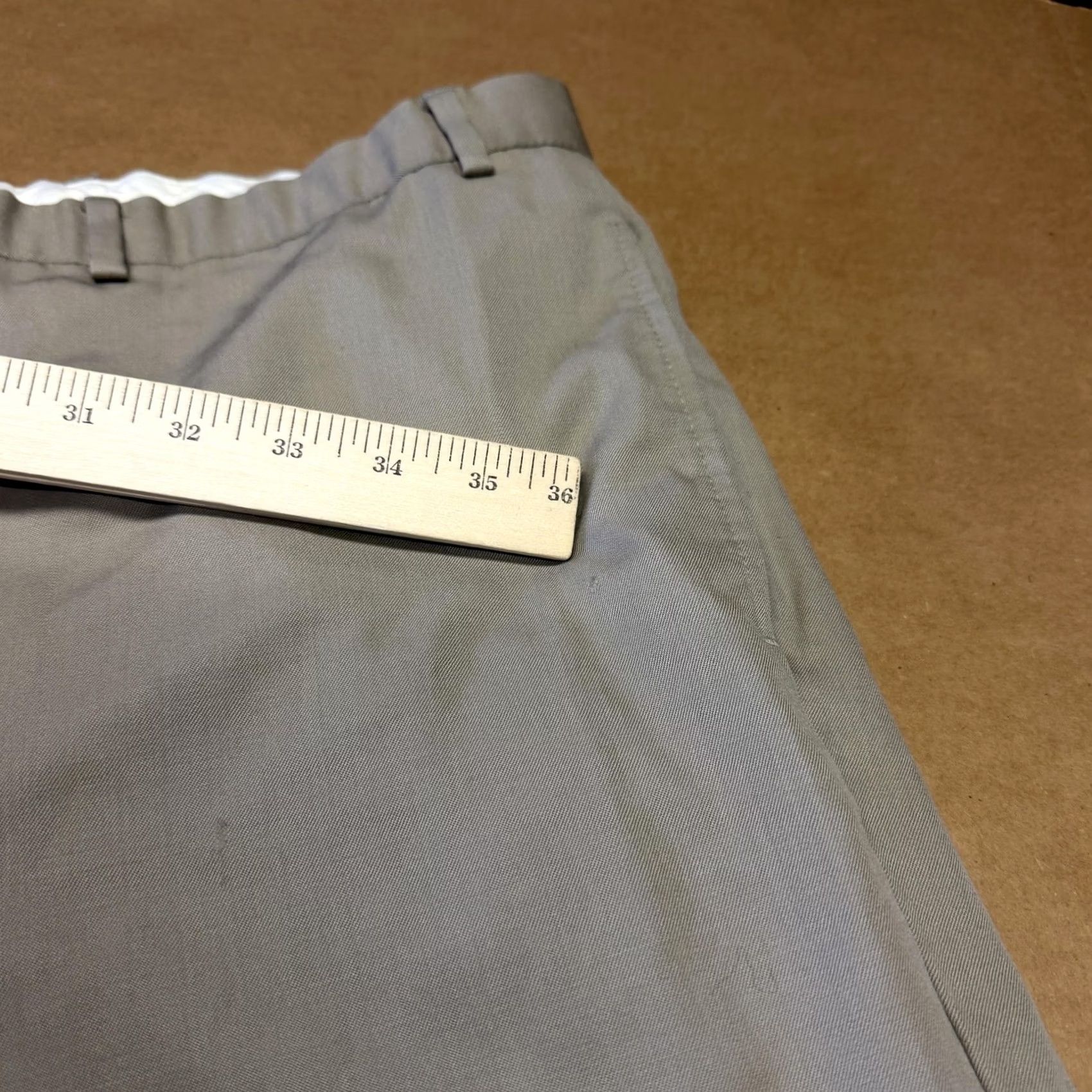 Brooks Brothers Brooks Brothers 346 Madison Fit Flat Front Dress Pants Mens 40x28 Gray Wool Straight Leg Bandless Size US 40 / EU 56 - 5 Thumbnail