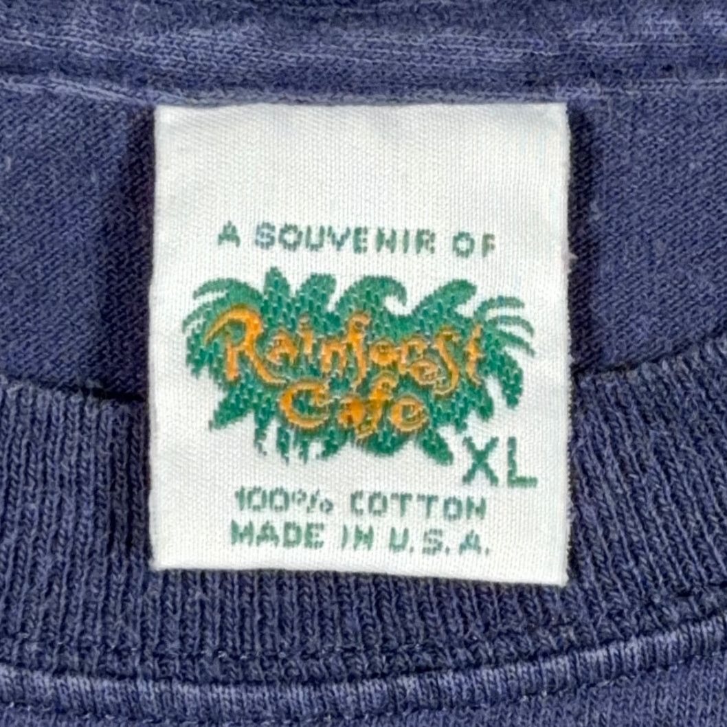 Vintage VINTAGE Rainforest Cafe Shirt XL Blue Cotton USA 90s Mens T-Shirt Size US XL / EU 56 / 4 - 4 Thumbnail