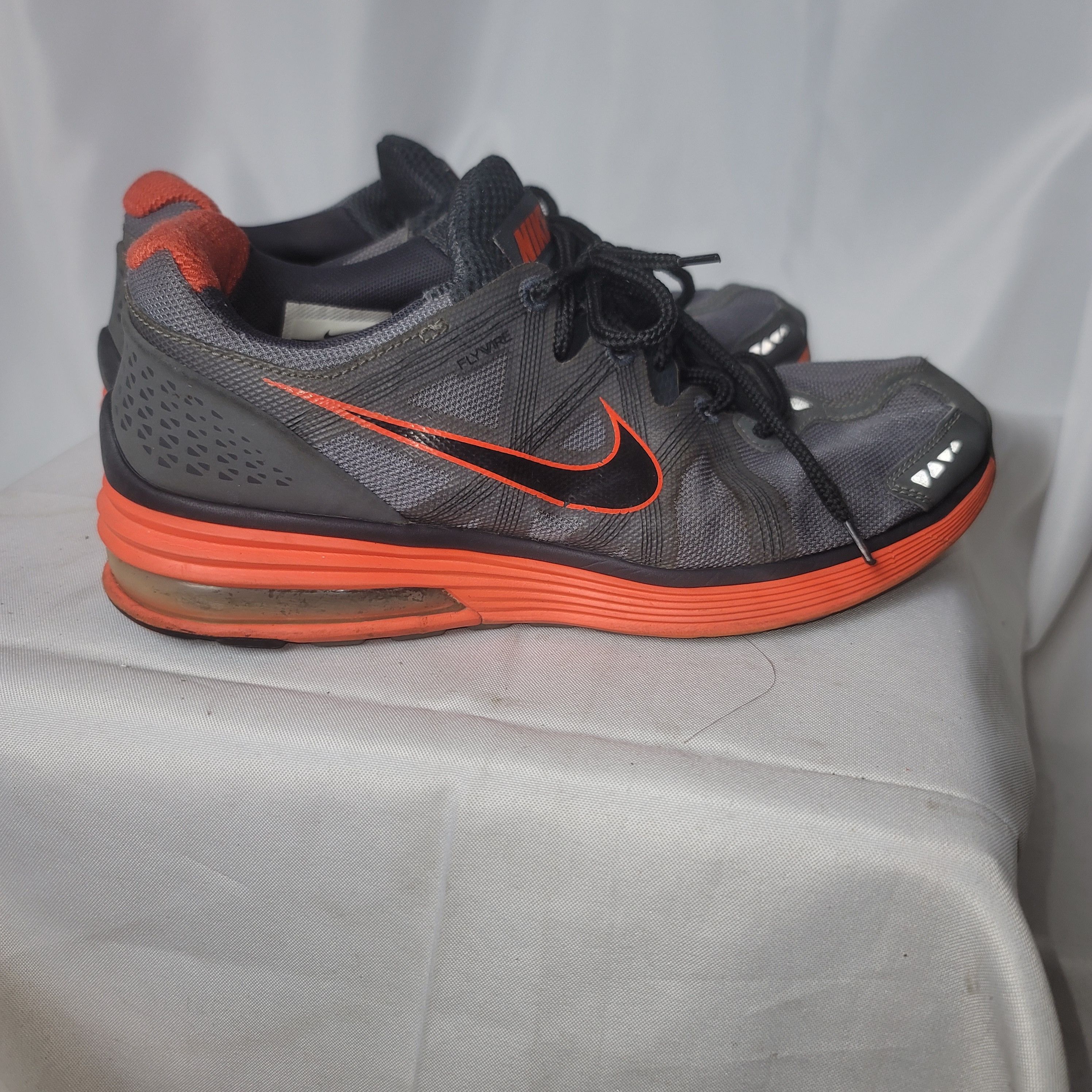 Nike Nike LunarMX+ 'Cool Grey Team Orange' Size US 9 / EU 42 - 1 Thumbnail