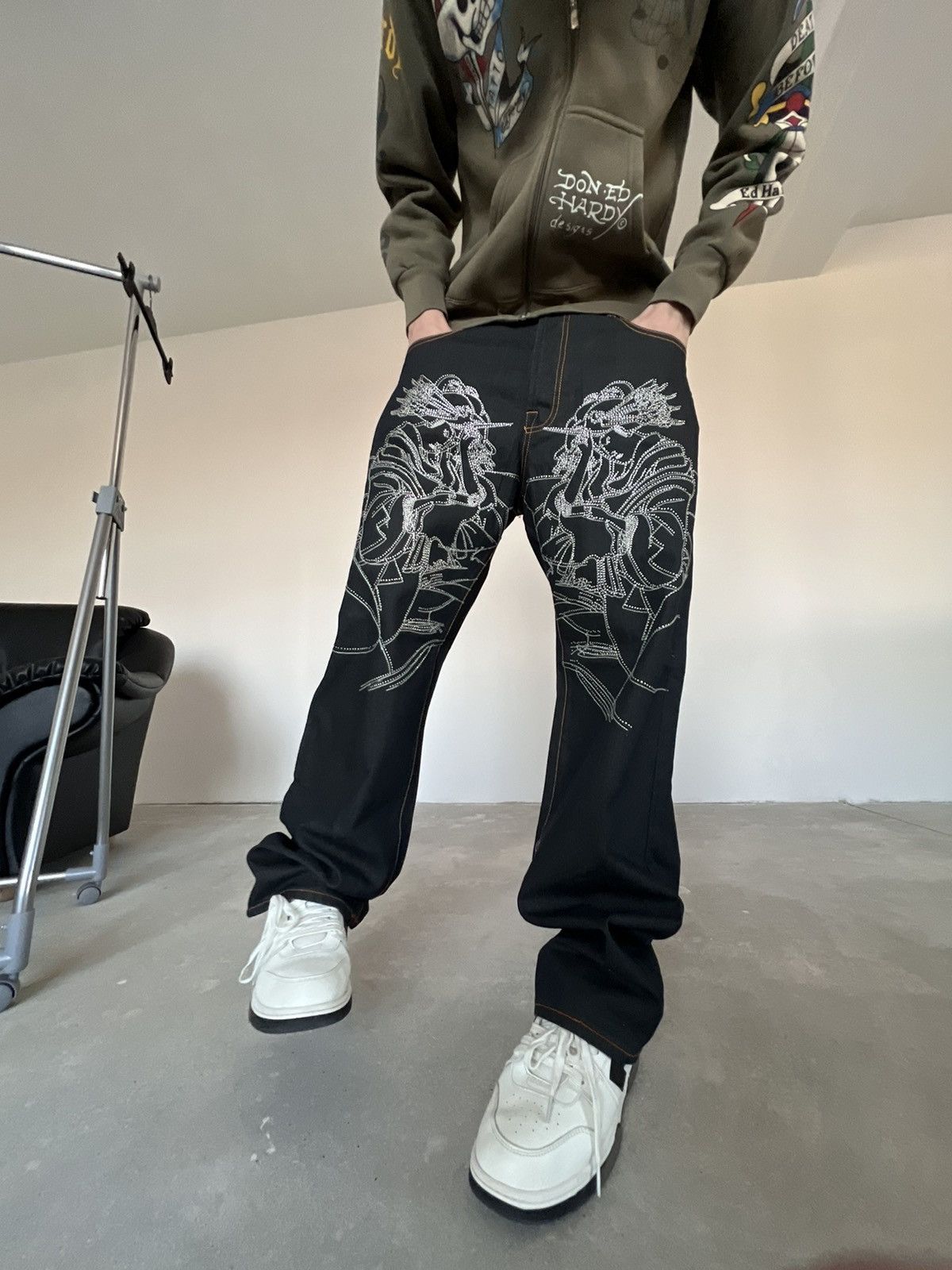 Christian Audigier New Christian Audigier Jeans Baggy Skate Fit Size US 36 / EU 52 - 11 Thumbnail