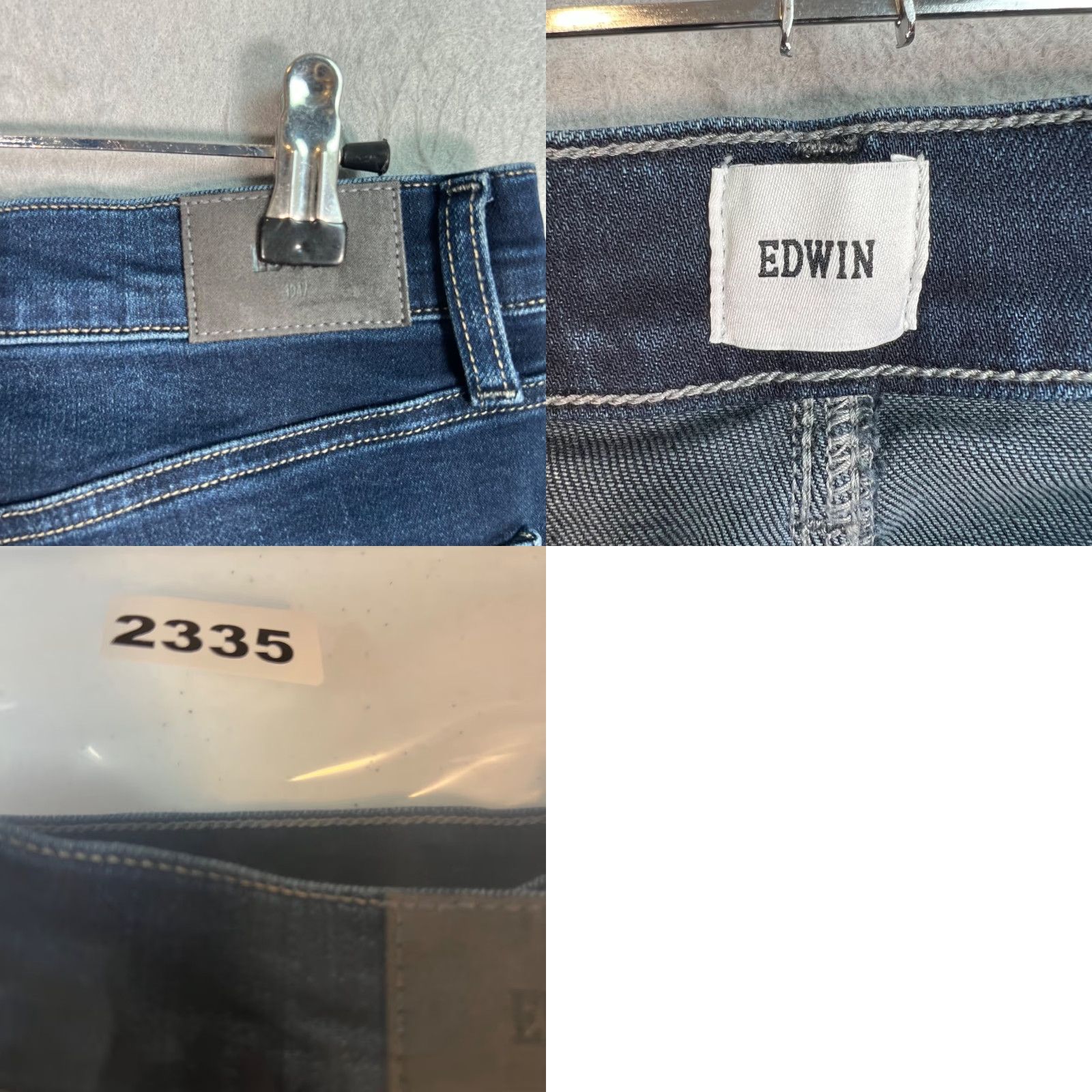 Edwin Edwin Womens 28 Dark Wash Tapered Leg Jeans Cotton Blend Denim Raw Hem Jeans Size 28" / US 6 / IT 42 - 9 Thumbnail