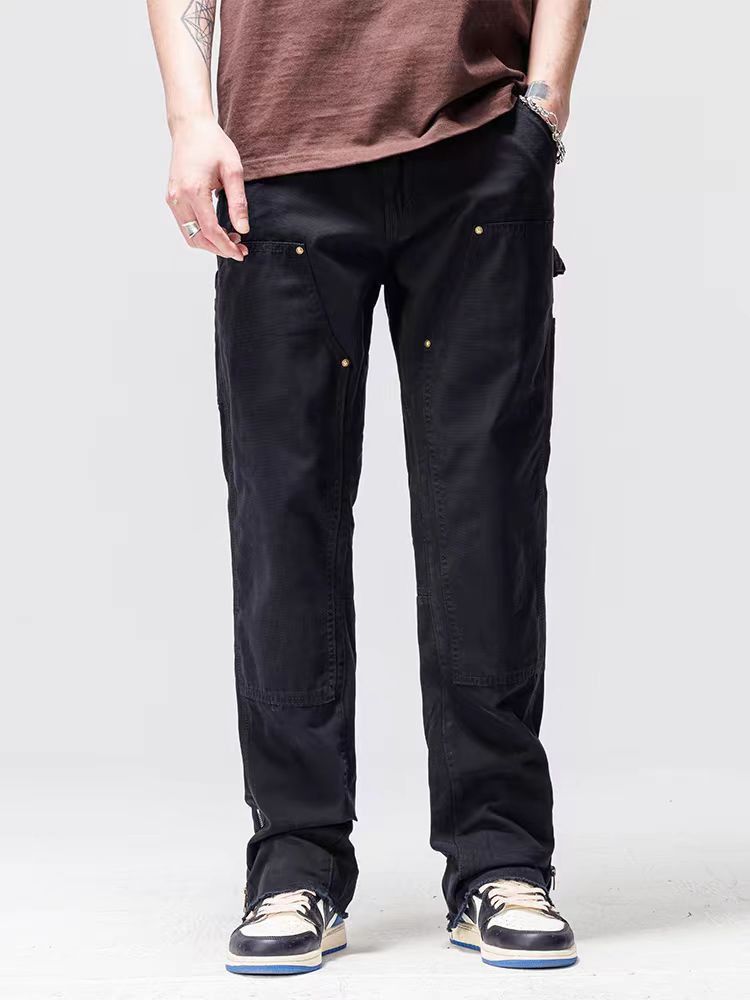 Japanese Brand × Jean Vintage High Street Loose Casual Black Workwear Jeans Size US 34 / EU 50 - 3 Thumbnail