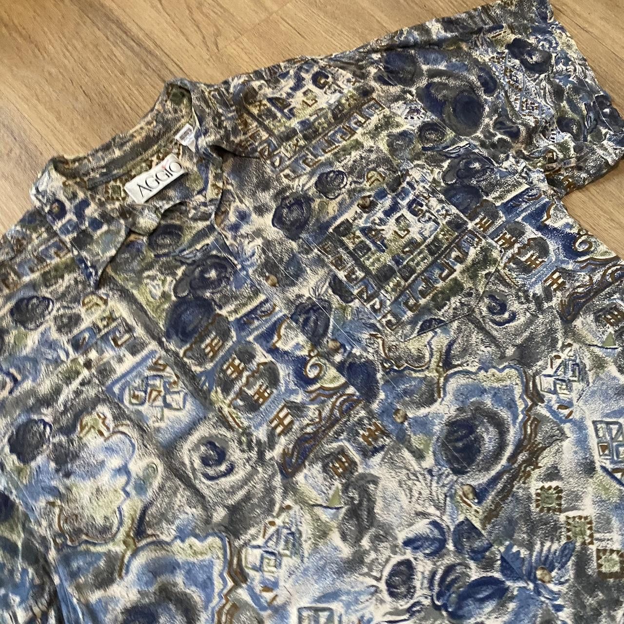 Other Cream and Green vintage 90s short sleeve button up Size US L / EU 52-54 / 3 - 3 Thumbnail