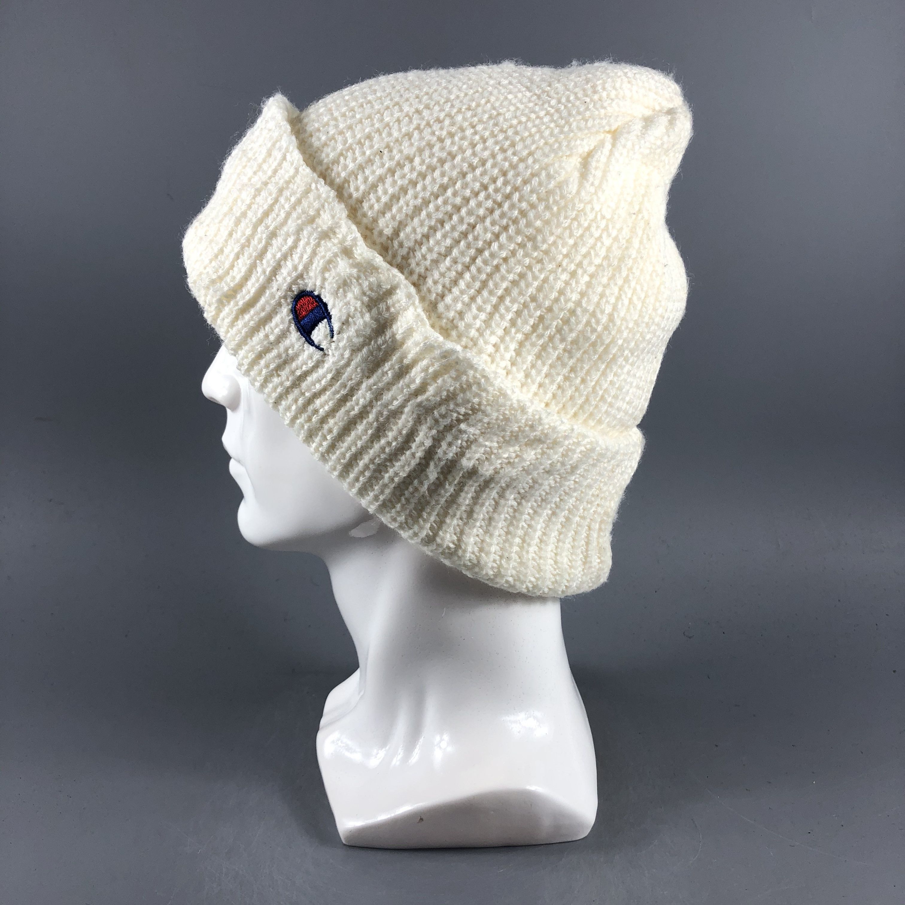 Champion × Vintage Unknown Knit Beanie Snow Hat Snow Cap -D201 Size ONE SIZE - 2 Thumbnail