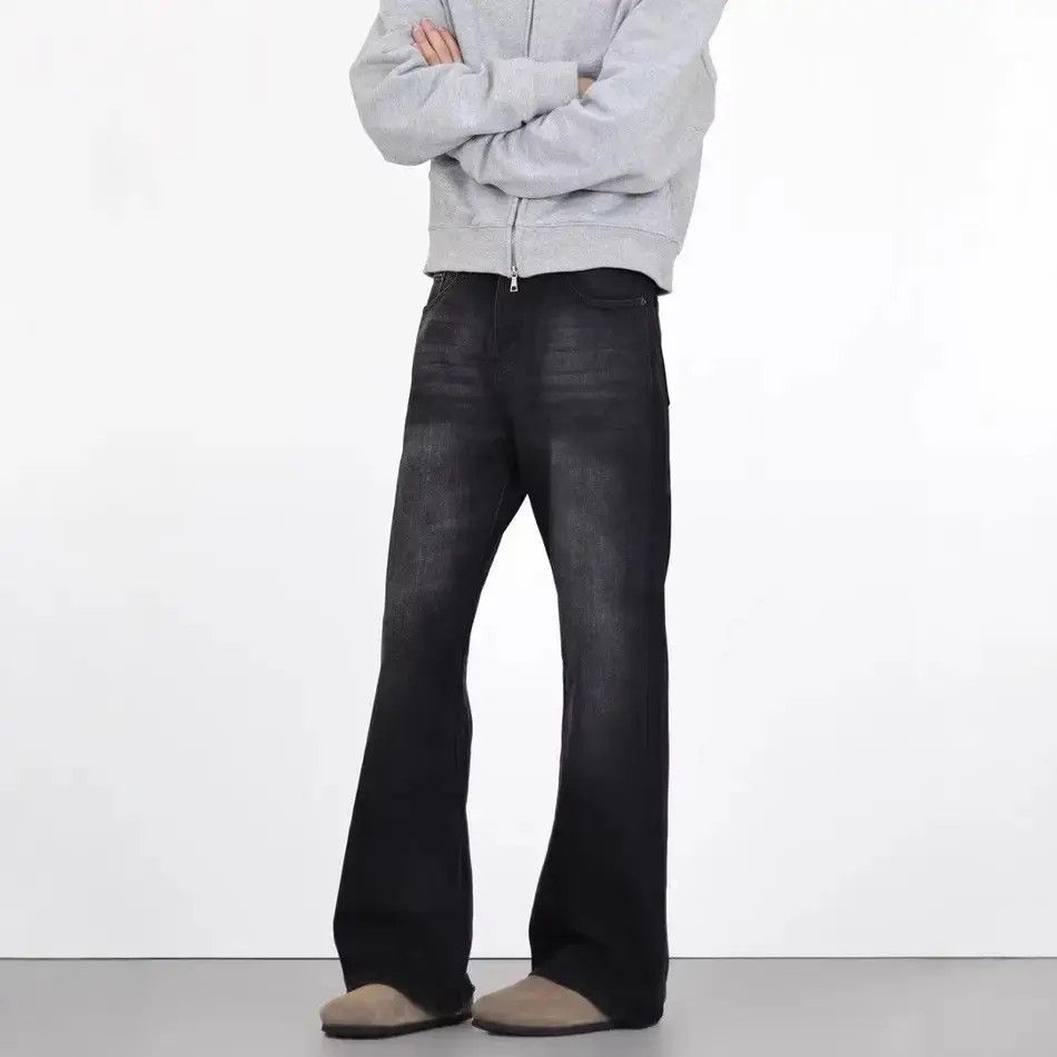 Japanese Brand Retro loose washed micro flared jeans Size US 32 / EU 48 - 3 Thumbnail