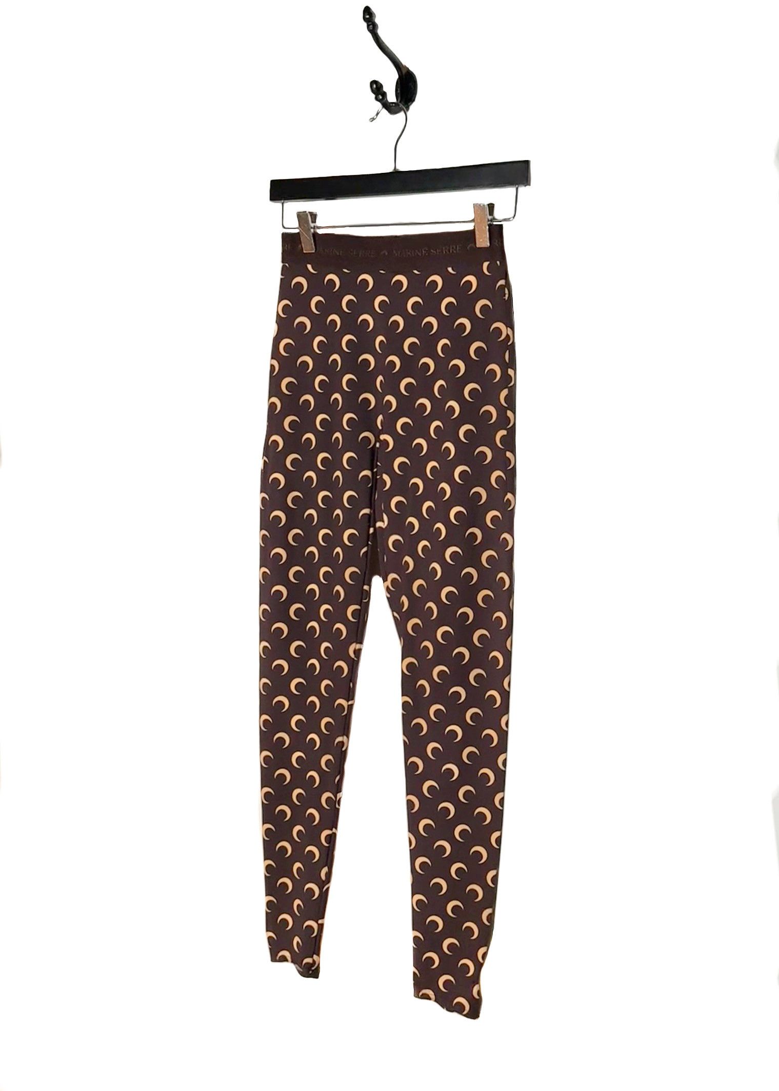 Marine Serre Marine Serre Borderline Brown Moon Crescent Leggings Size 26" / US 2 / IT 38 - 2 Thumbnail