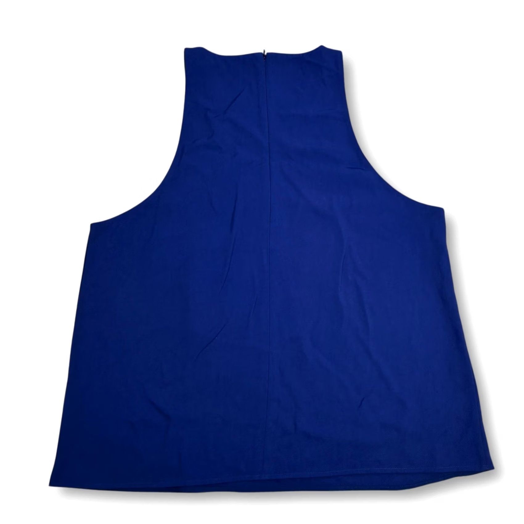 Everlane Everlane Sleeveless Tank Top Blouse Womens 14 Royal Blue Short Sleeveless Round Neck Solid Workwear Casual Summer Spring Size XL / US 12-14 / IT 48-50 - 2 Thumbnail