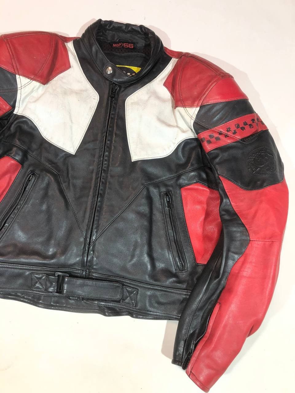 Vintage MQP Racing Moto Avangarde Leather Jacket Vintage Size US L / EU 52-54 / 3 - 3 Thumbnail