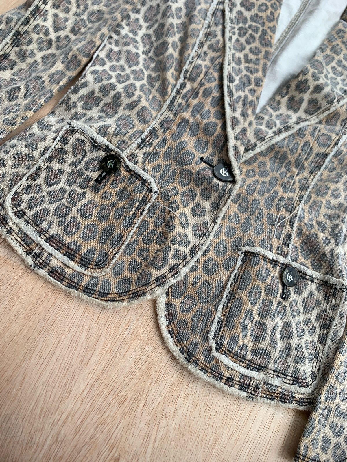 20471120 Vintage Leopard Blazer Ifsixwasnine Punk Style Size M / US 6-8 / IT 42-44 - 6 Thumbnail