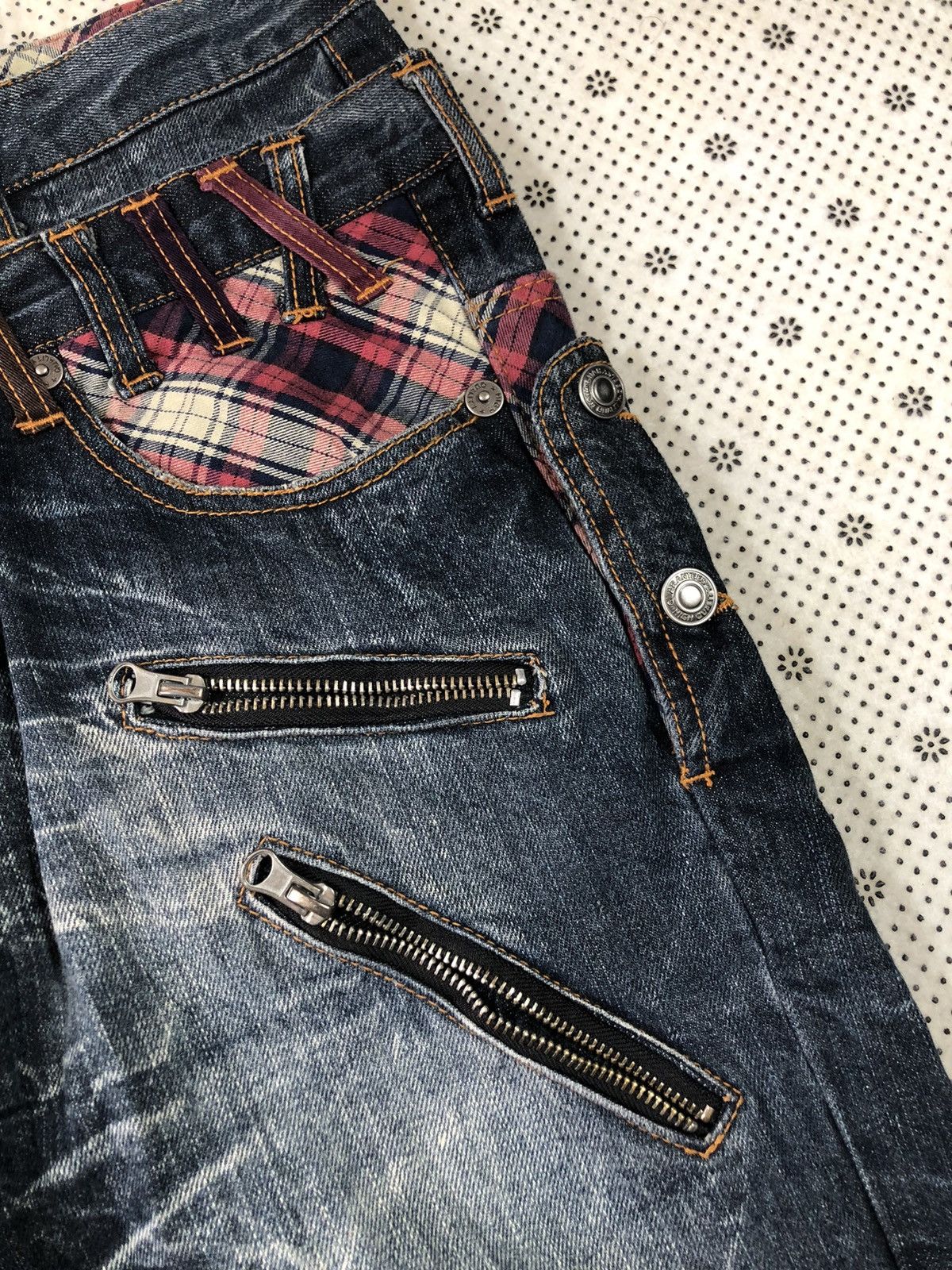 Hysteric Glamour × Japanese Brand Nylaus flared bondage jeans Size US 31 - 9 Thumbnail