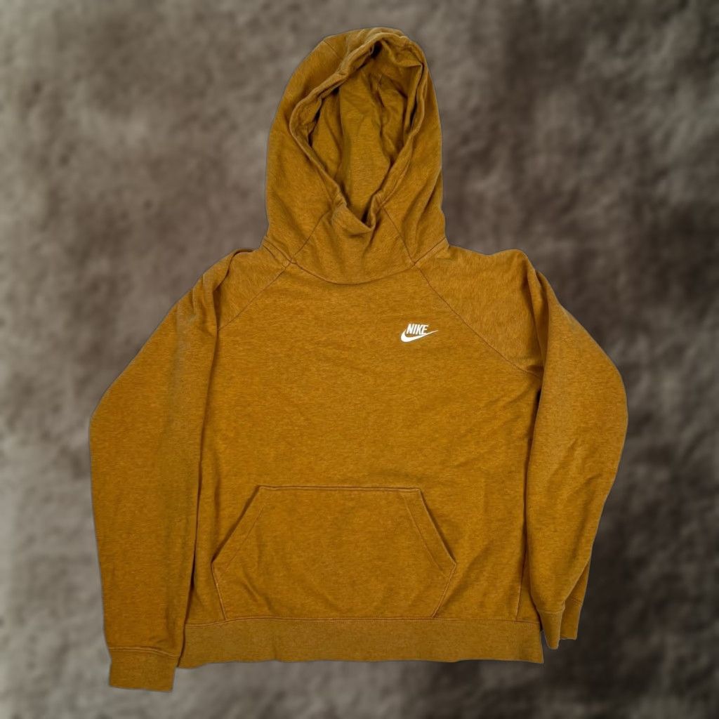 Nike Nike Cowl Hoodie Women's Medium Yellow Pullover Sweatshirt Swoosh Logo Athletic Size M / US 6-8 / IT 42-44 - 1 Thumbnail