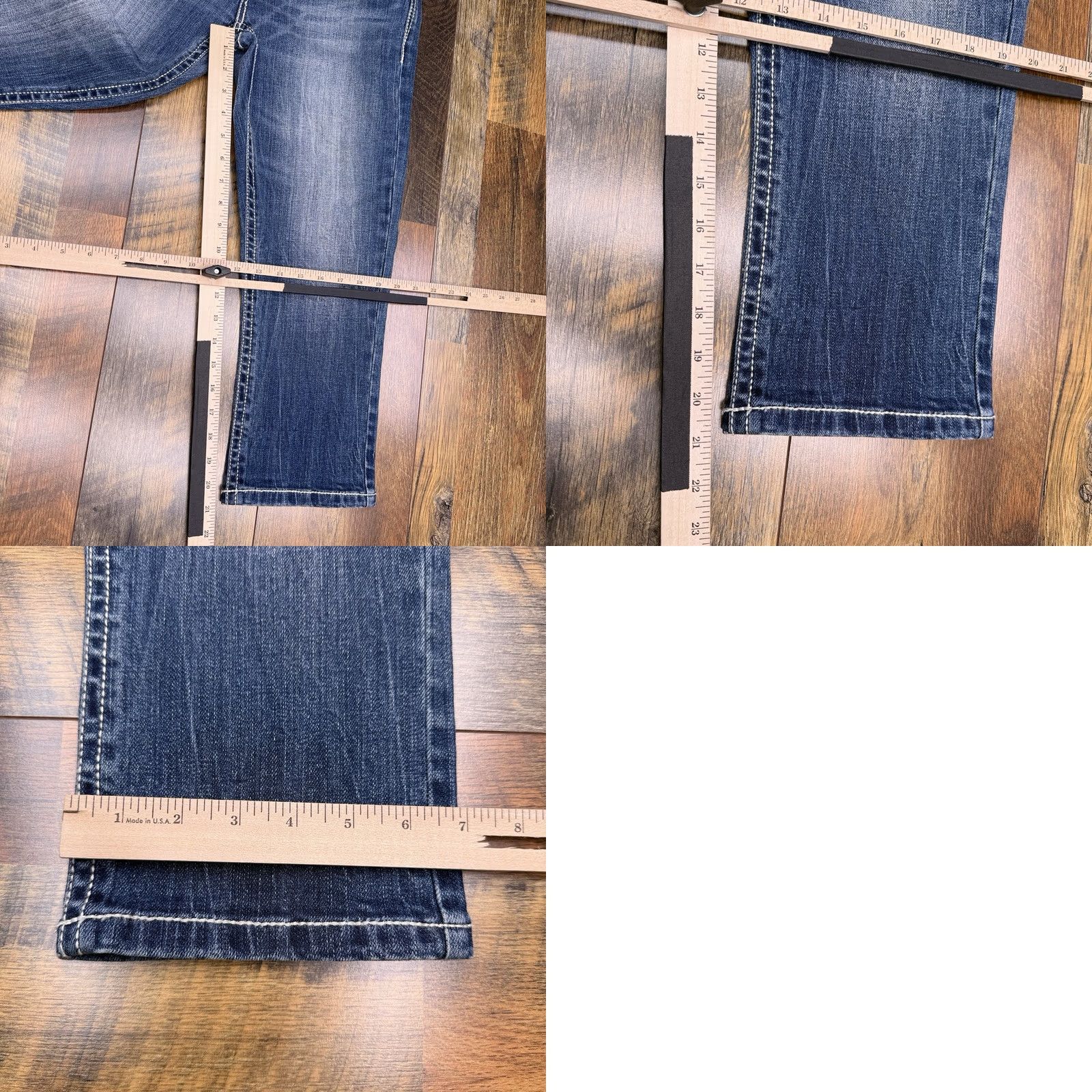 Vintage Daytrip Jeans Womens 26 Curvy Fit Mid Rise Stretch Denim Zip Button 5-Pocket Distressed Blue 26 in Inseam 21 Cropped Size 26" / US 2 / IT 38 - 9 Thumbnail