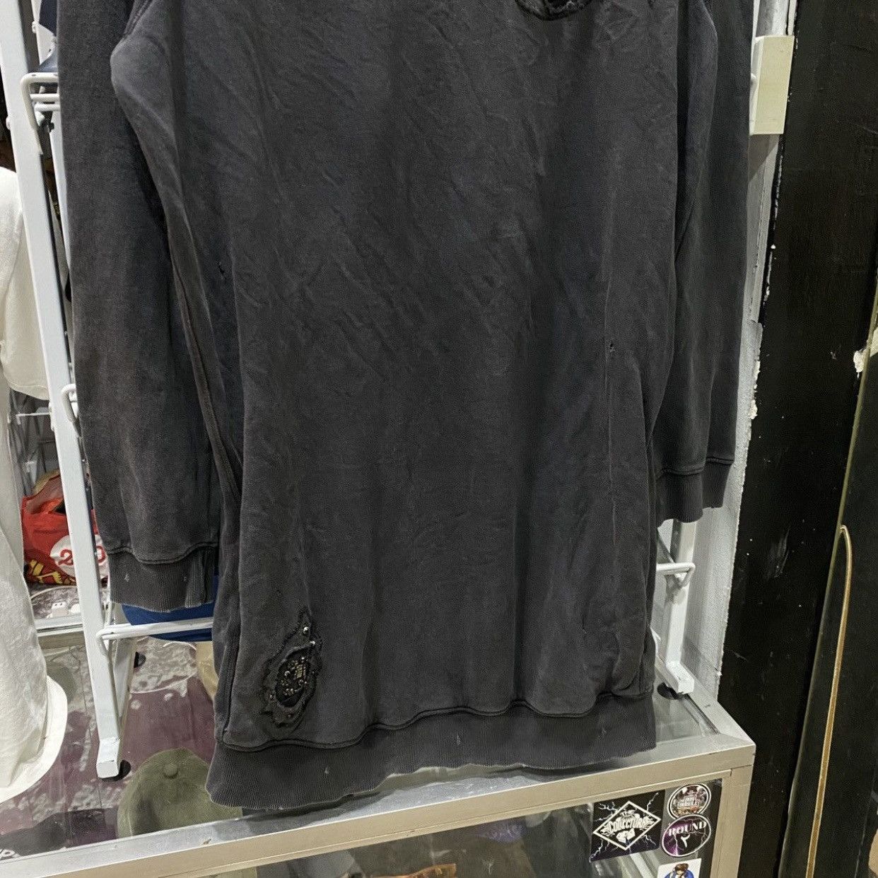 Diesel Diesel "Dress and Impress" Distressed Bijou Sweatshirt Dress Size L / US 10 / IT 46 - 3 Thumbnail