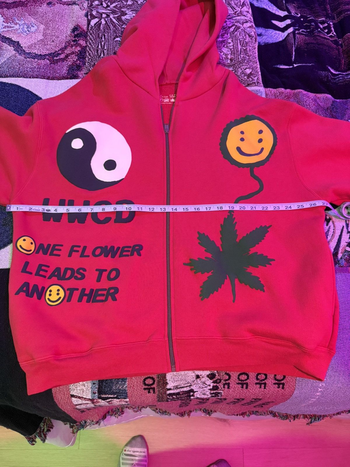 CPFM Earth First Red Zip Hooded Sweatshirt