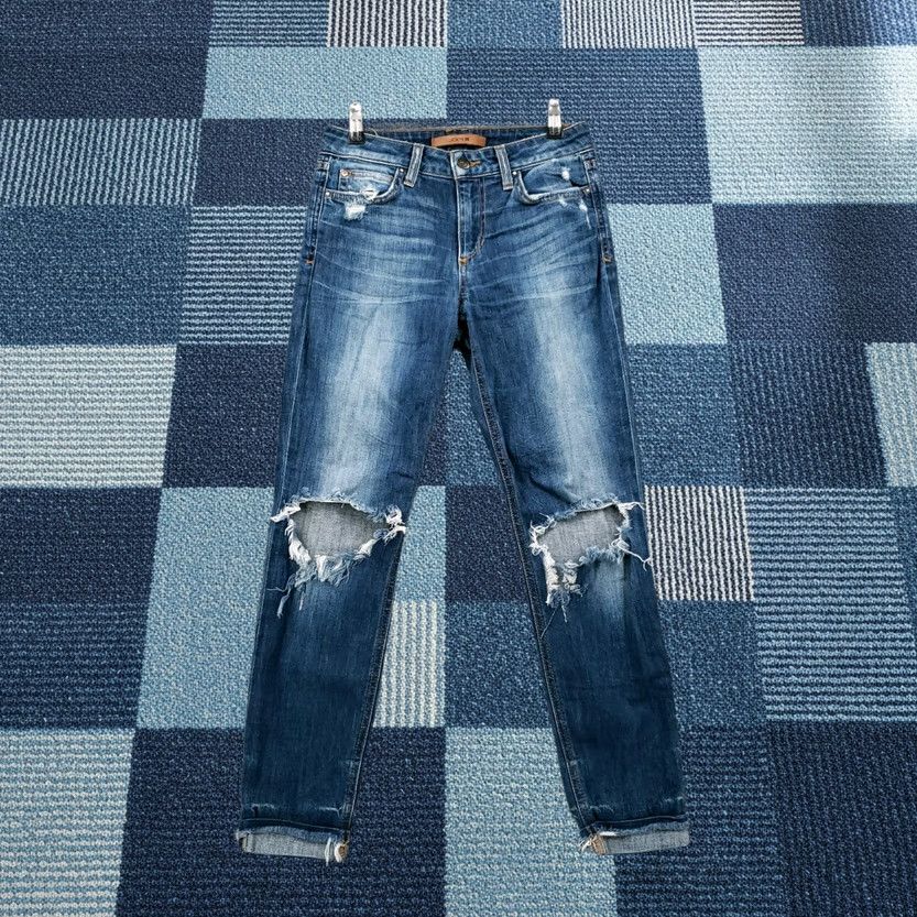 Vintage Joe's Jeans Womens Skinny Crop Jeans Blue 26 Mid Rise Cuffed Ripped Denim Size 26" / US 2 / IT 38 - 1 Thumbnail