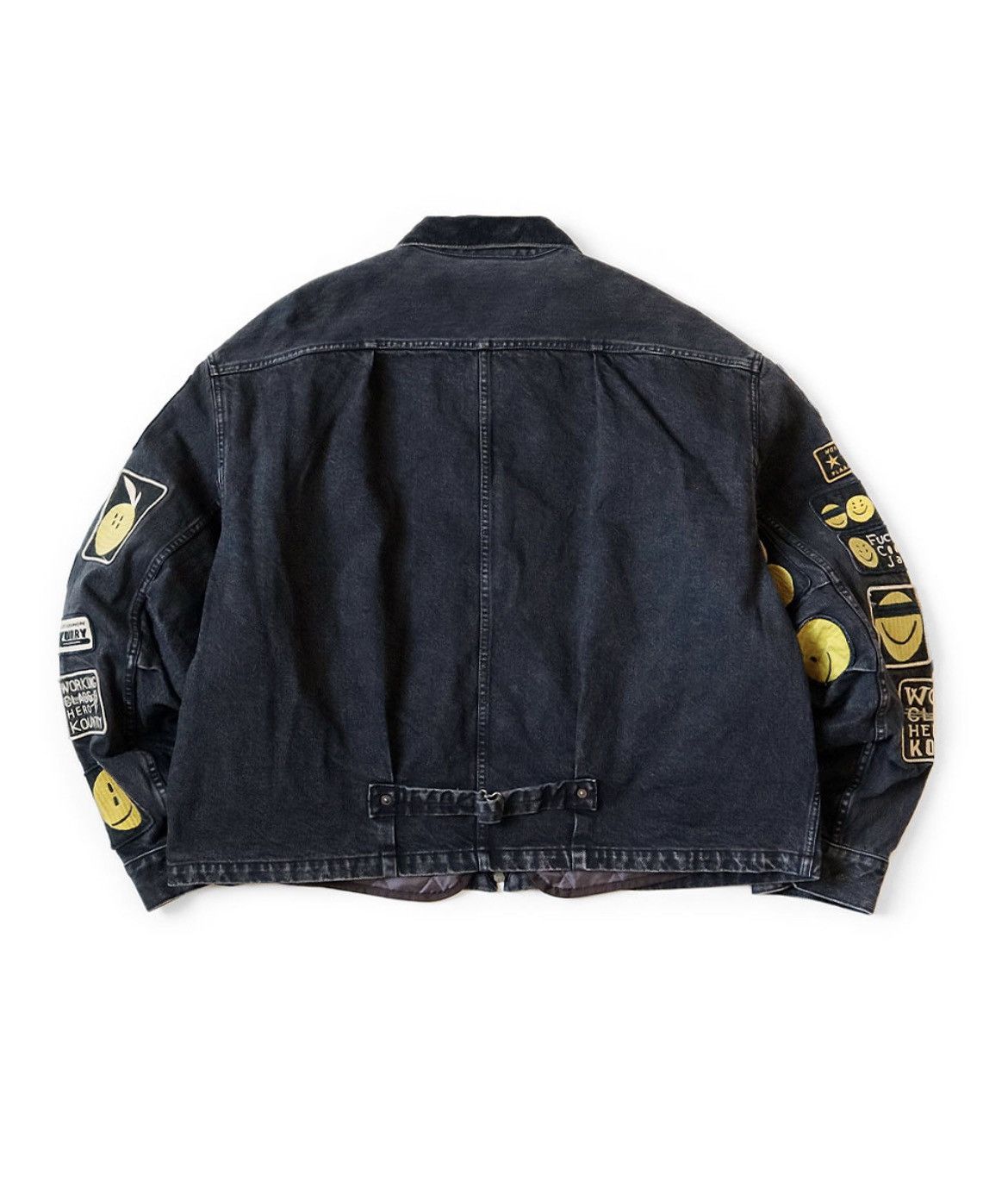 Kapital 14OZ denim DRIZZLER JACKET smiley Anarchy remake stk size 2 Size US M / EU 48-50 / 2 - 14 Thumbnail
