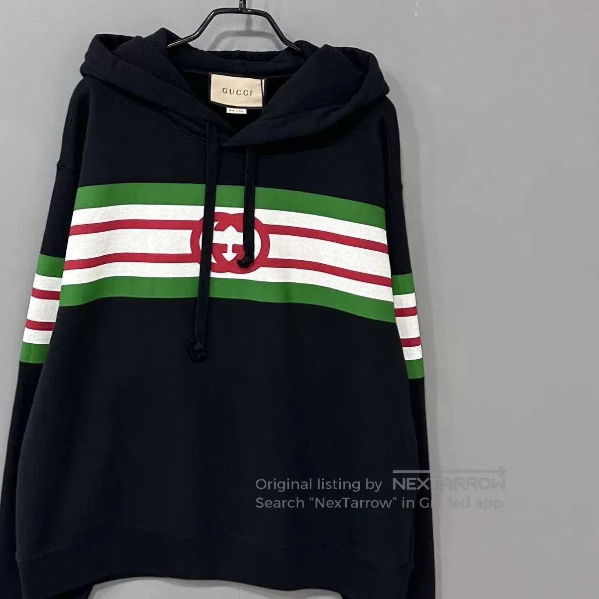 Gucci Black Striped Logo Hoodie. Size US XS / EU 42 / 0 - 2 Thumbnail