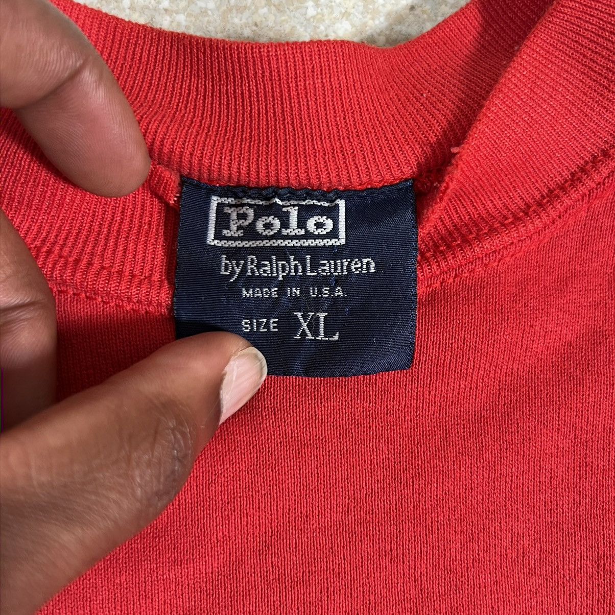 Polo Ralph Lauren Polo Ralph Lauren Crewneck Sweatshirt sz XL Red Made USA Size US XL / EU 56 / 4 - 5 Thumbnail
