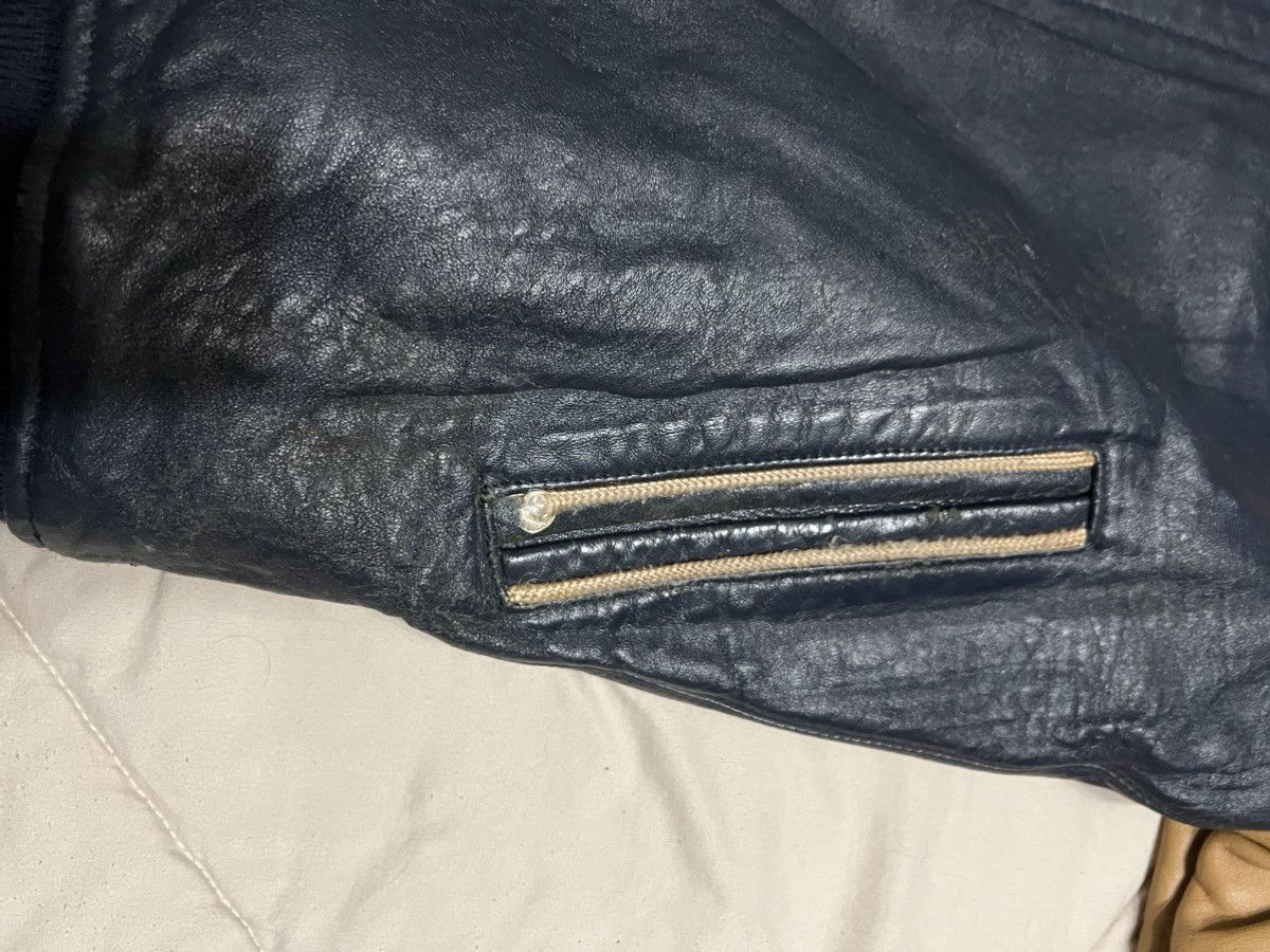 Avirex Vintage Avirex dark blue and beige leather jacket 3xl Size US XXL / EU 58 / 5 - 5 Thumbnail