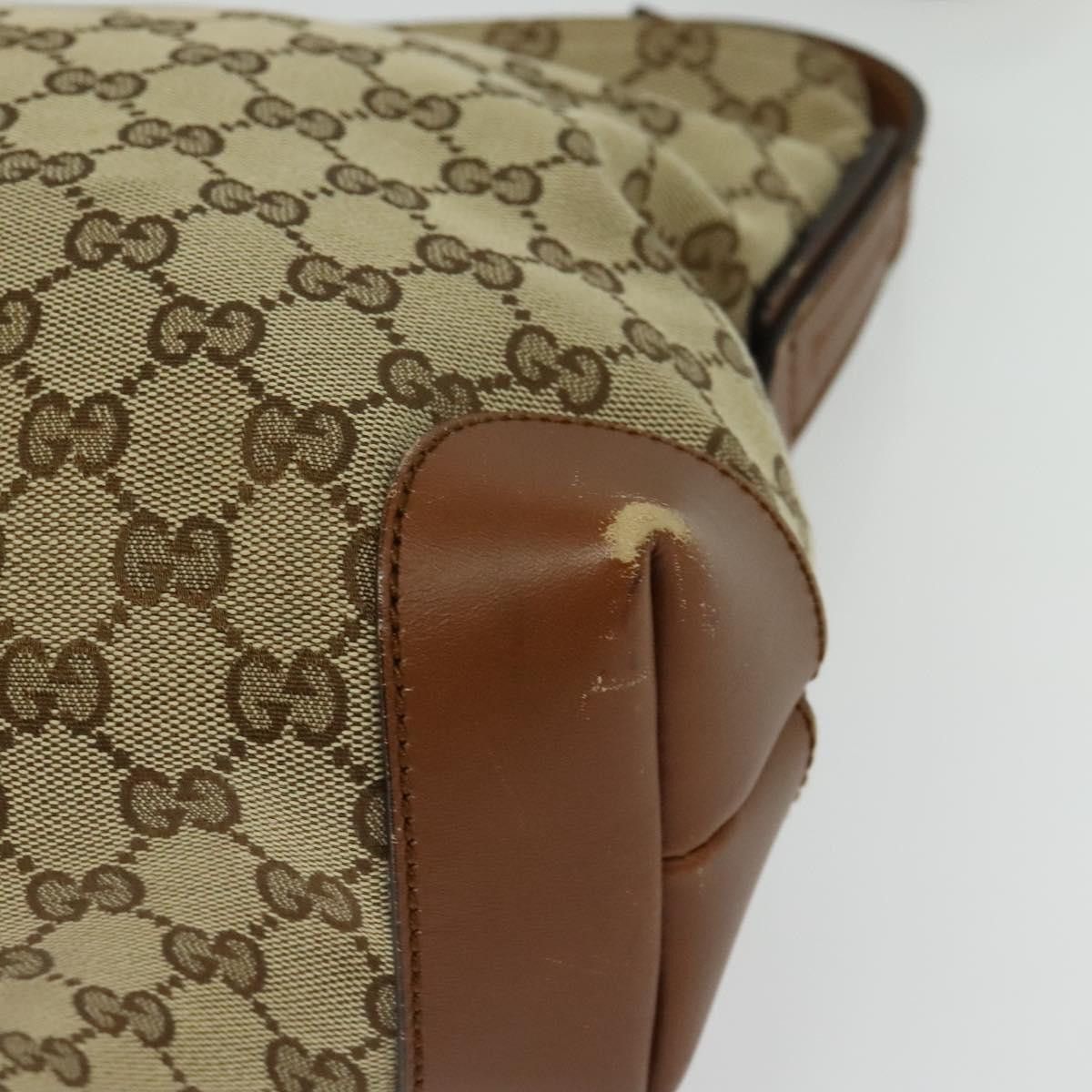 Gucci GUCCI GG Canvas Web Sherry Line Shoulder Bag Beige Gold Size ONE SIZE - 11 Thumbnail