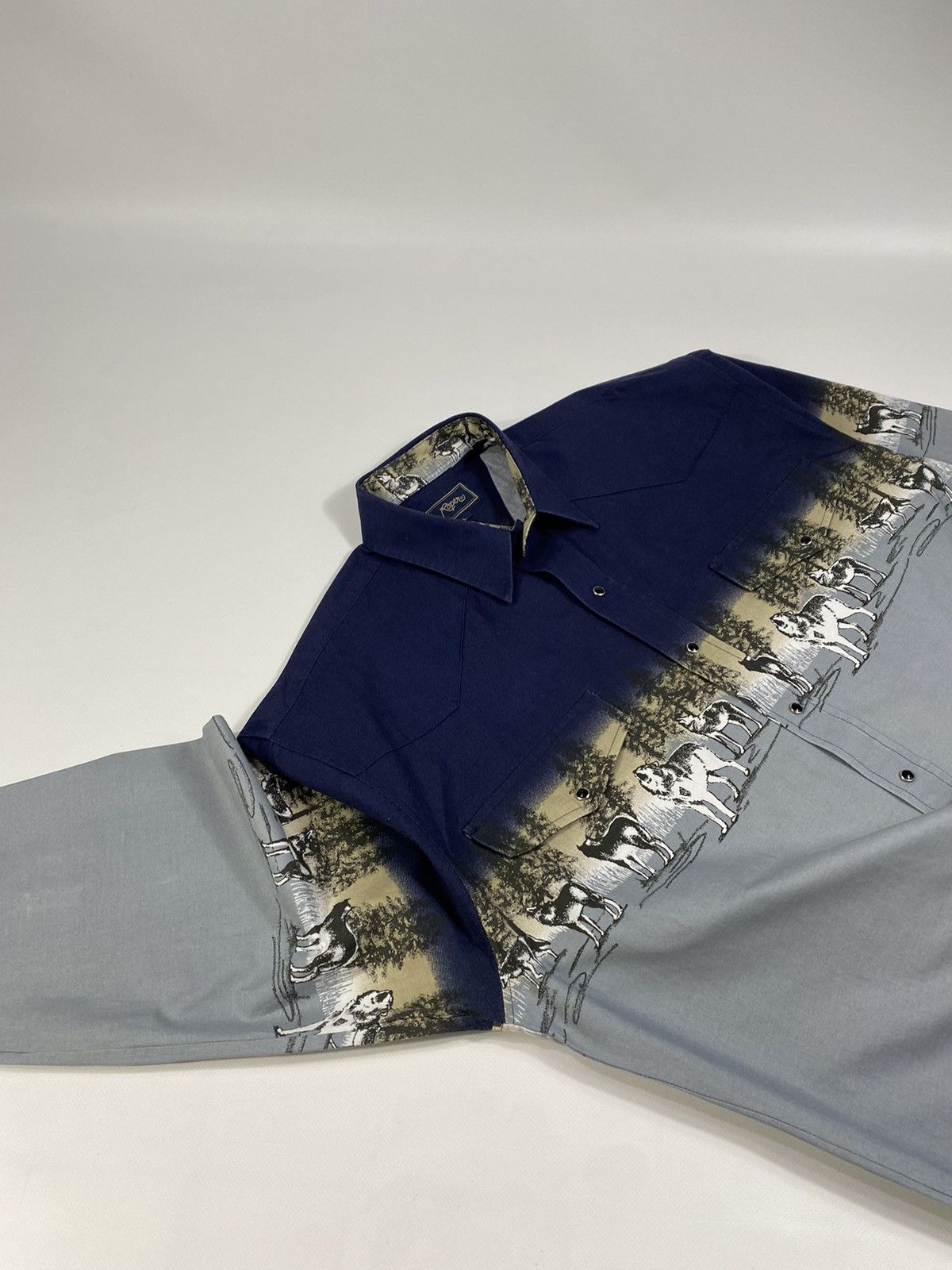 Vintage Vintage 90s Wolfs Forest Western Snap Buttons Shirt Size US XL / EU 56 / 4 - 4 Thumbnail