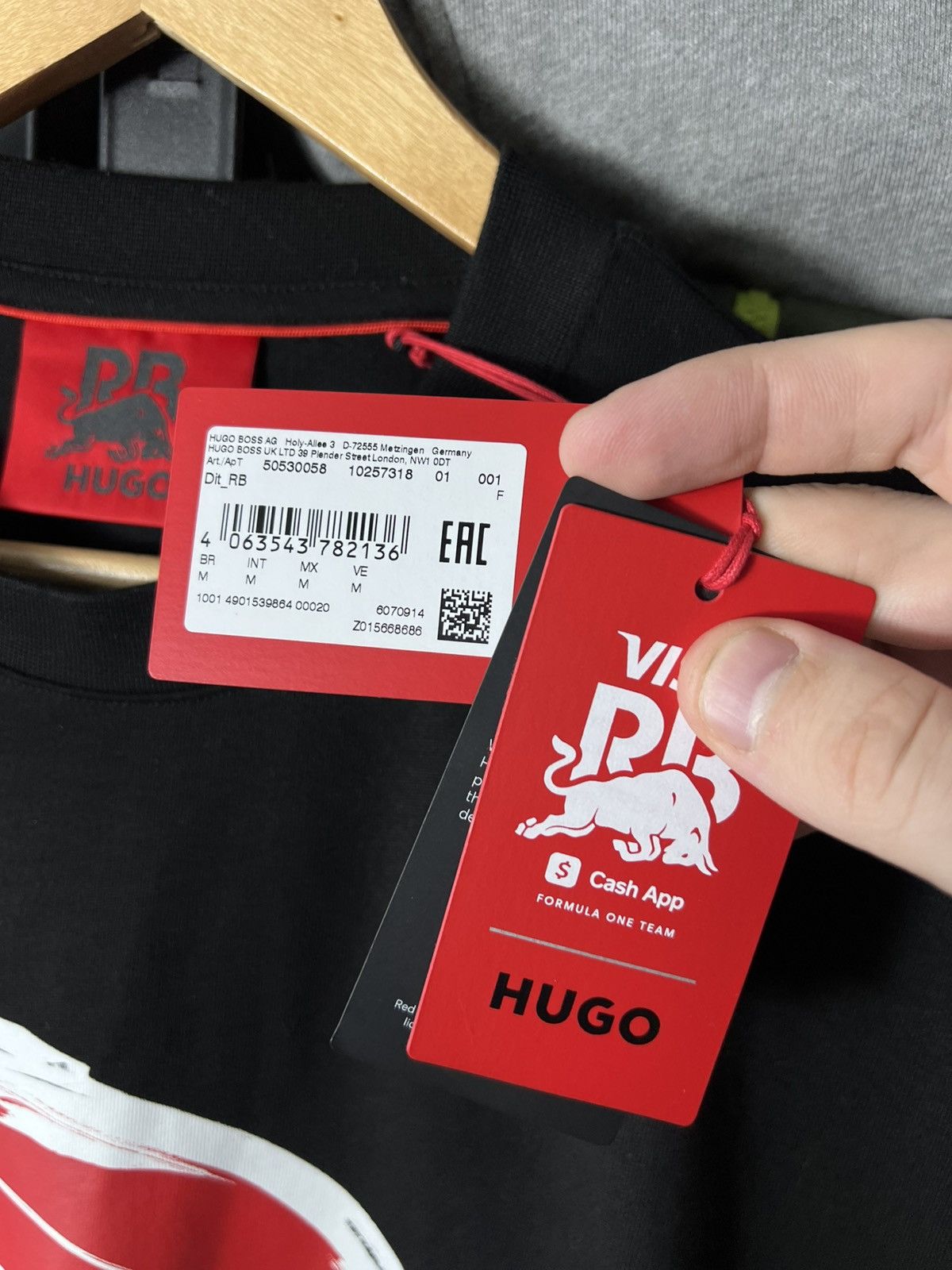 Hugo HUGO Red Bull Racing F1 Helmet Graphic T-Shirt Black Size M Size US M / EU 48-50 / 2 - 8 Thumbnail