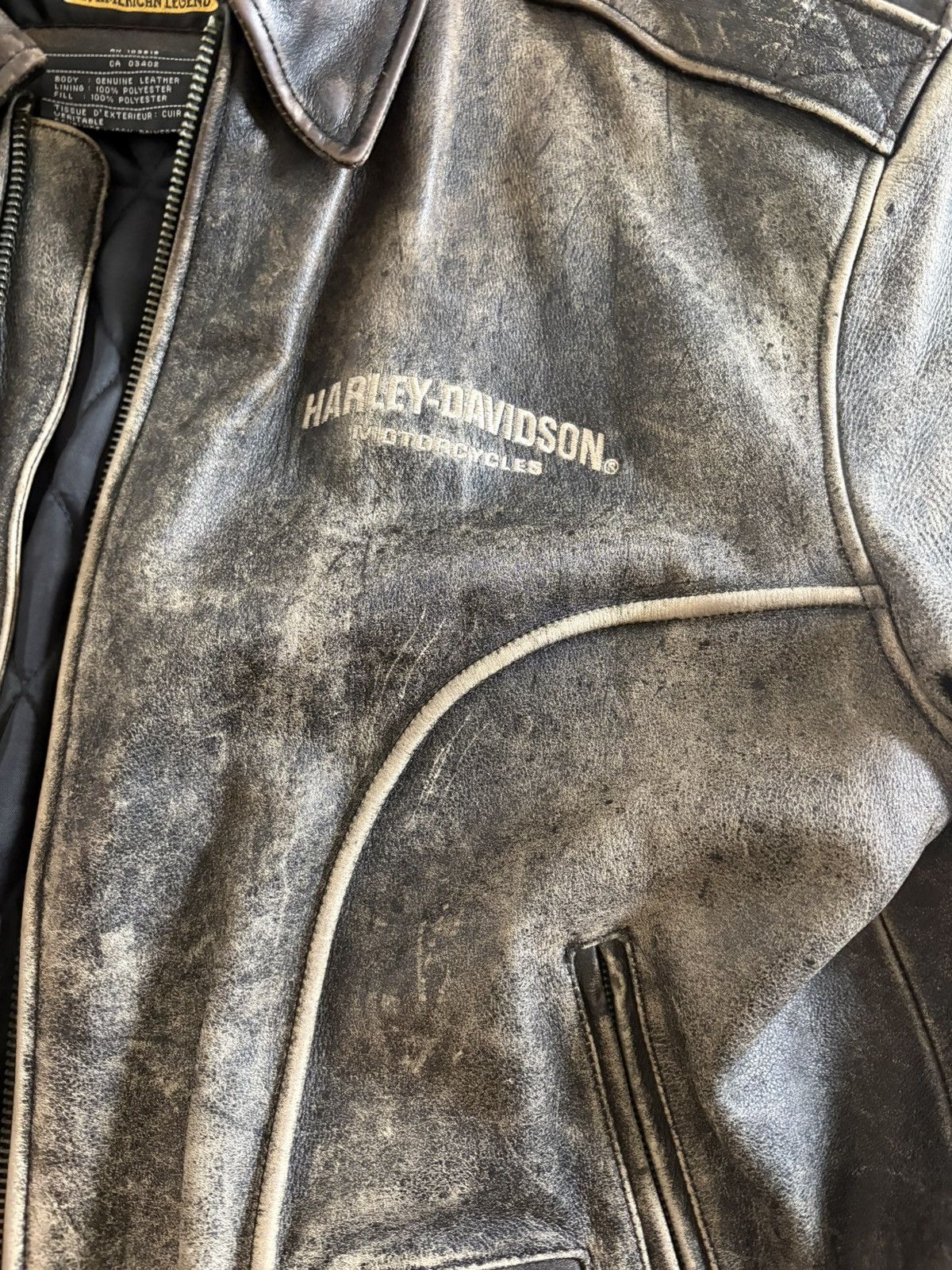 Harley Davidson Vintage Genuine Leather Harley-Davidson Biker Jacket Size US XXL / EU 58 / 5 - 2 Thumbnail