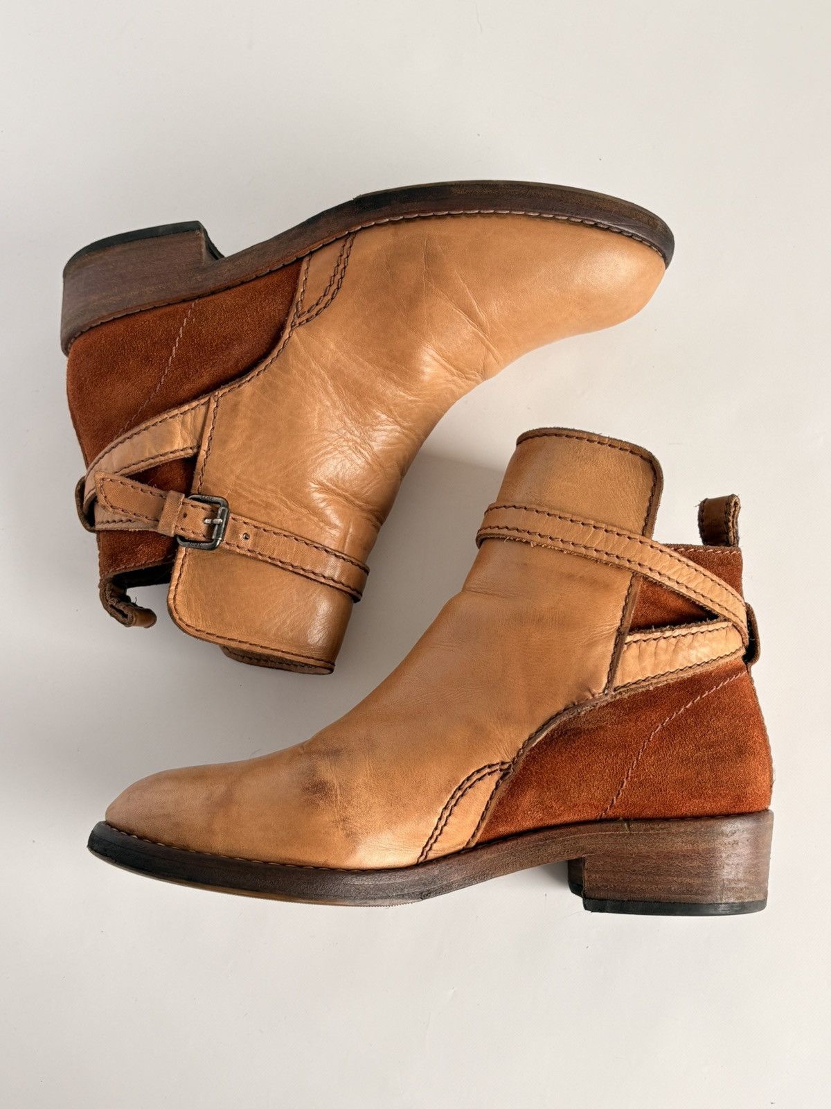 Acne Studios Acne Studios Rust Leather Suede Ankle Boots Western Biker Size US 9 / IT 39 - 2 Thumbnail