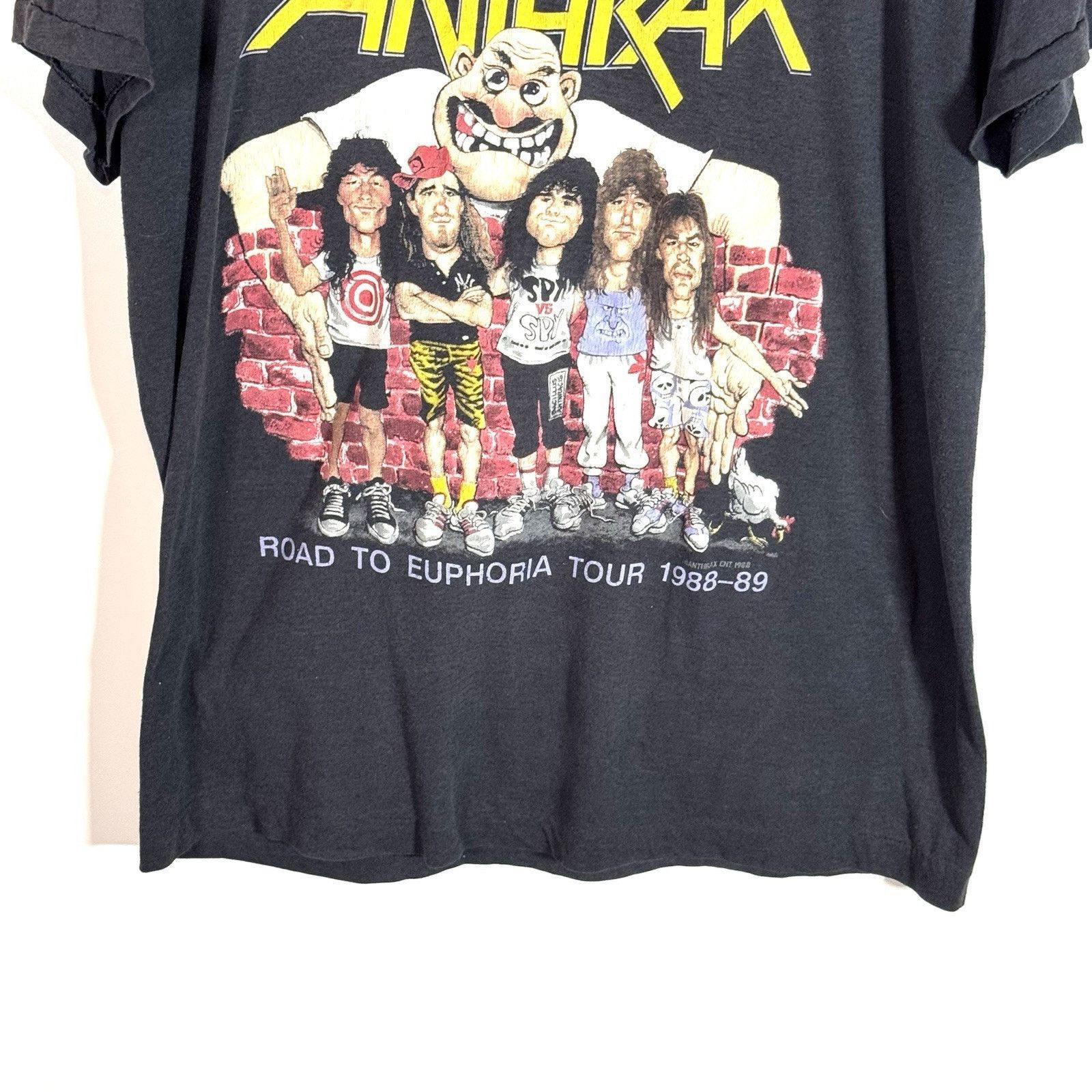 Band Tees × Vintage VTG Anthrax Road To Euphoria Graphic Band T-shirt 80s Size M Size US S / EU 44-46 / 1 - 6 Thumbnail