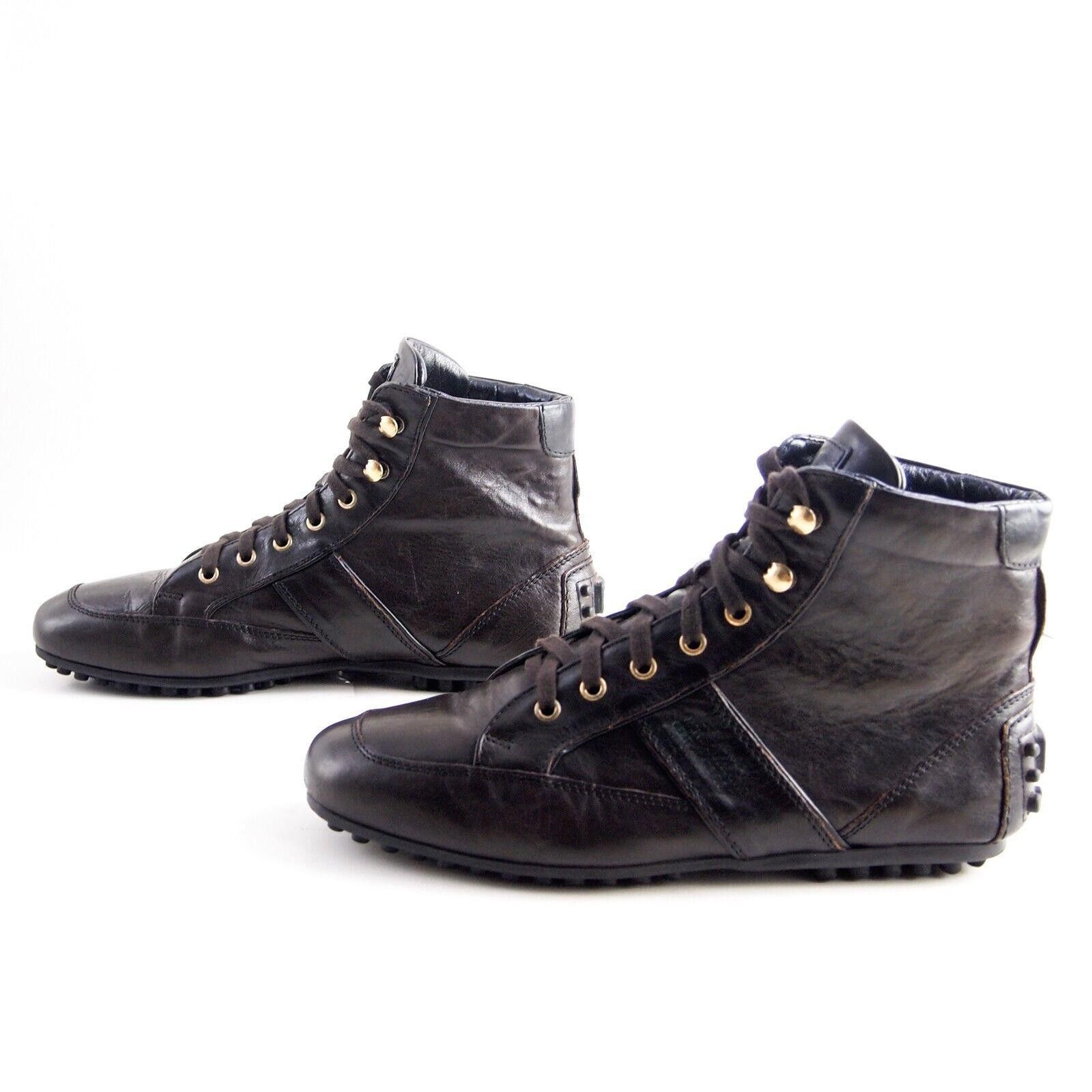 Dolce & Gabbana Dolce Gabbana High Top Sneakers Brown Leather US 7 EU 40 Size US 7 / EU 40 - 2 Thumbnail