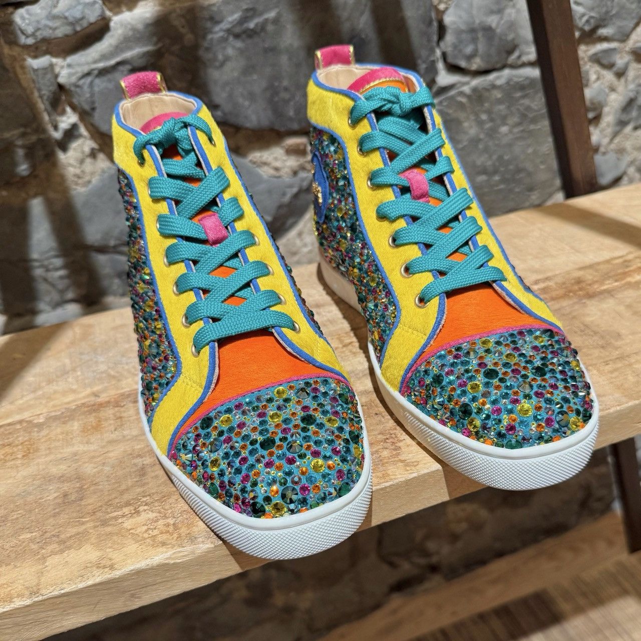 Christian Louboutin Christian Louboutin Louis Strass Rainbow Swarvoski Sneakers Size US 8 / EU 41 - 3 Thumbnail