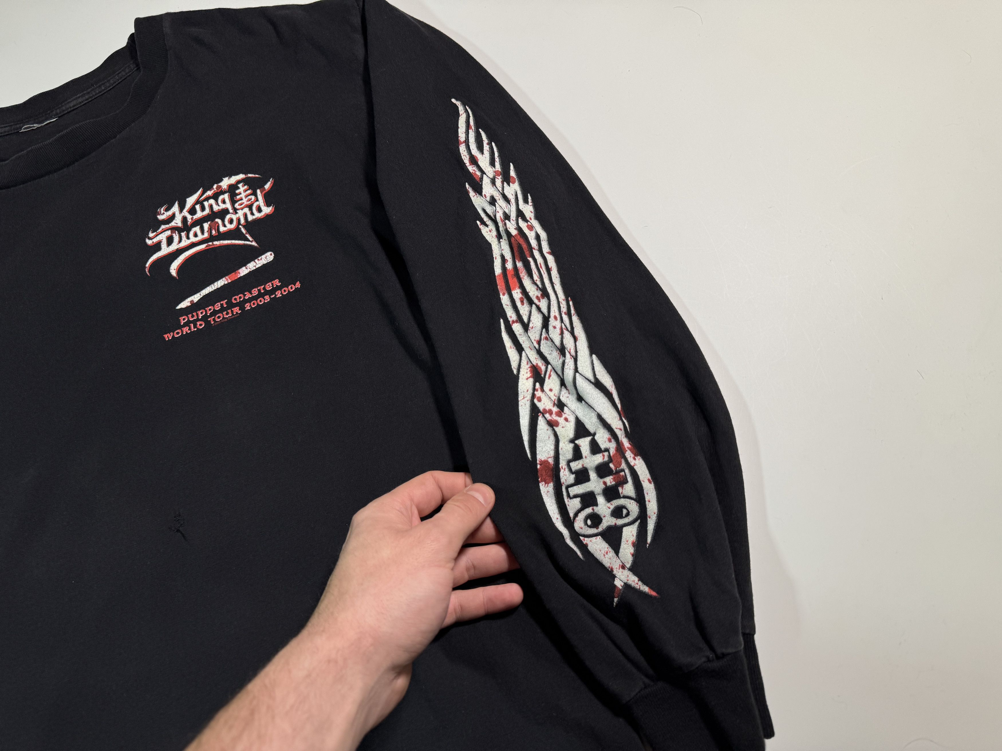 Band Tees Vintage 2004 King Diamond Puppet Master Tour Long Sleeve Size US L / EU 52-54 / 3 - 3 Thumbnail