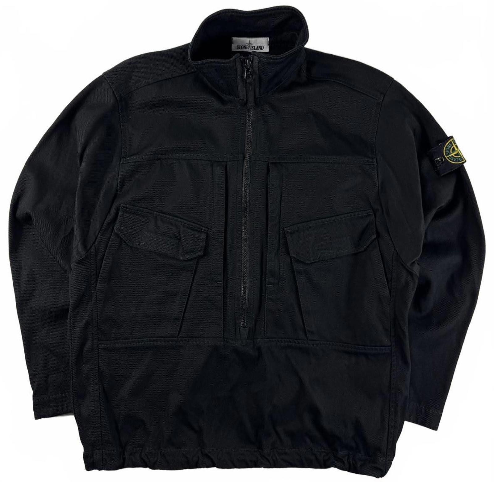 Stone Island Stone Island Black 1/4 Zip Smock Jacket Black Medium Size US M / EU 48-50 / 2 - 1 Thumbnail