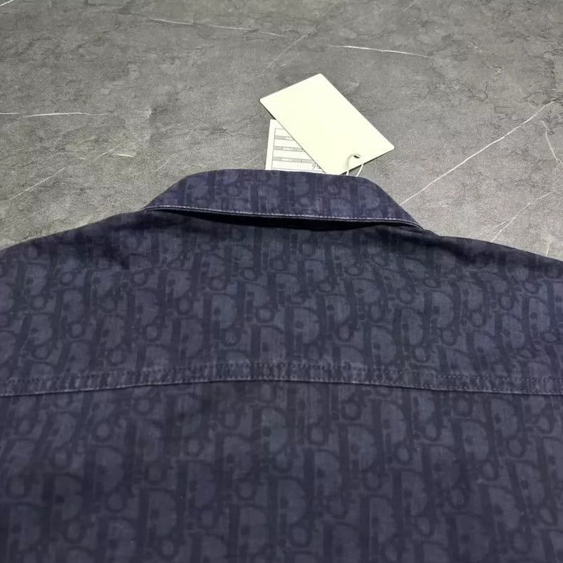 Dior Dior Navy Blue Logo Short Sleeve Shirt-2505 Size US M / EU 48-50 / 2 - 6 Thumbnail