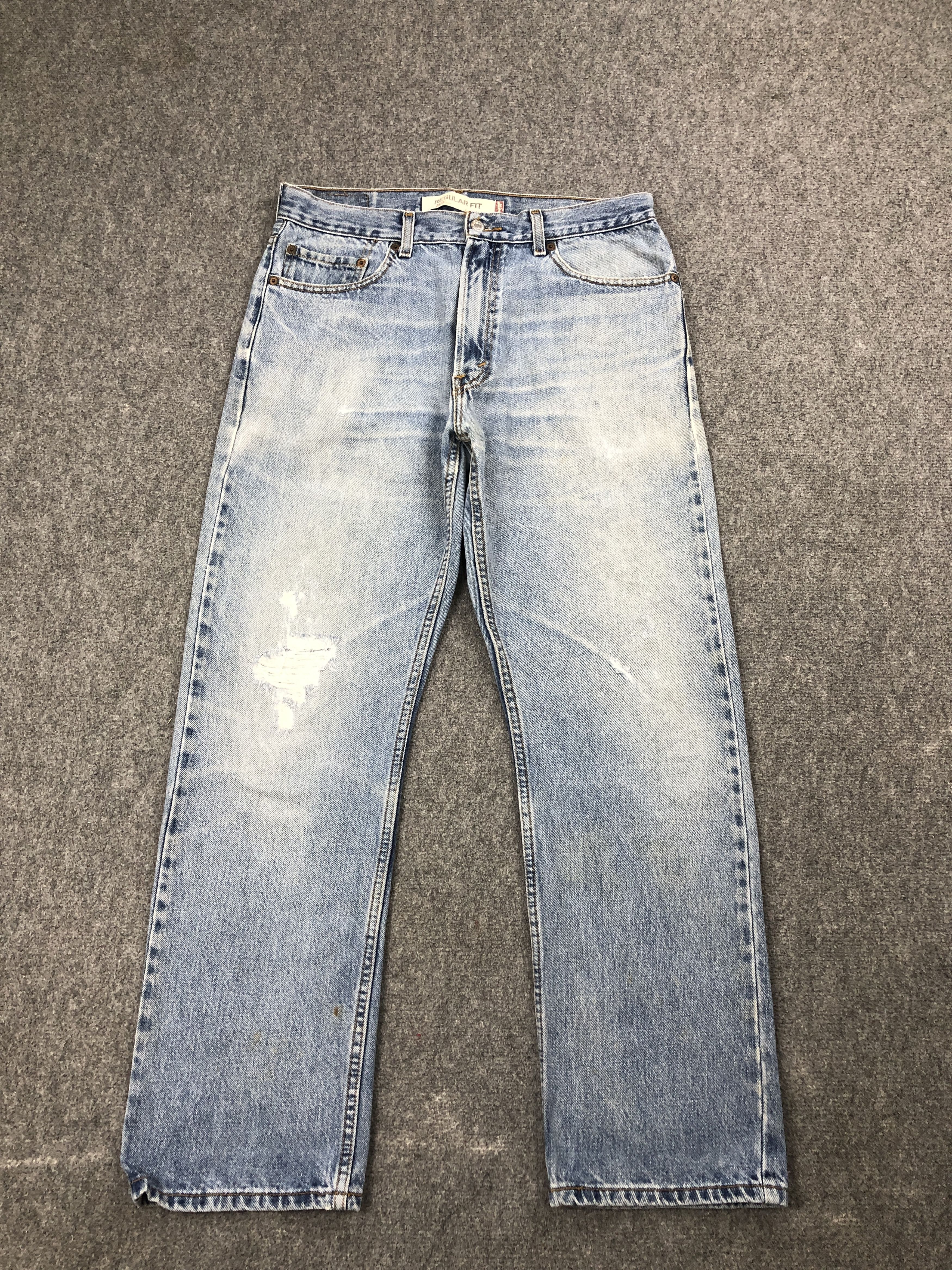 Levi's Vintage Distressed Levis 505 Light Wash Jeans DP2528 Size US 33 - 1 Thumbnail