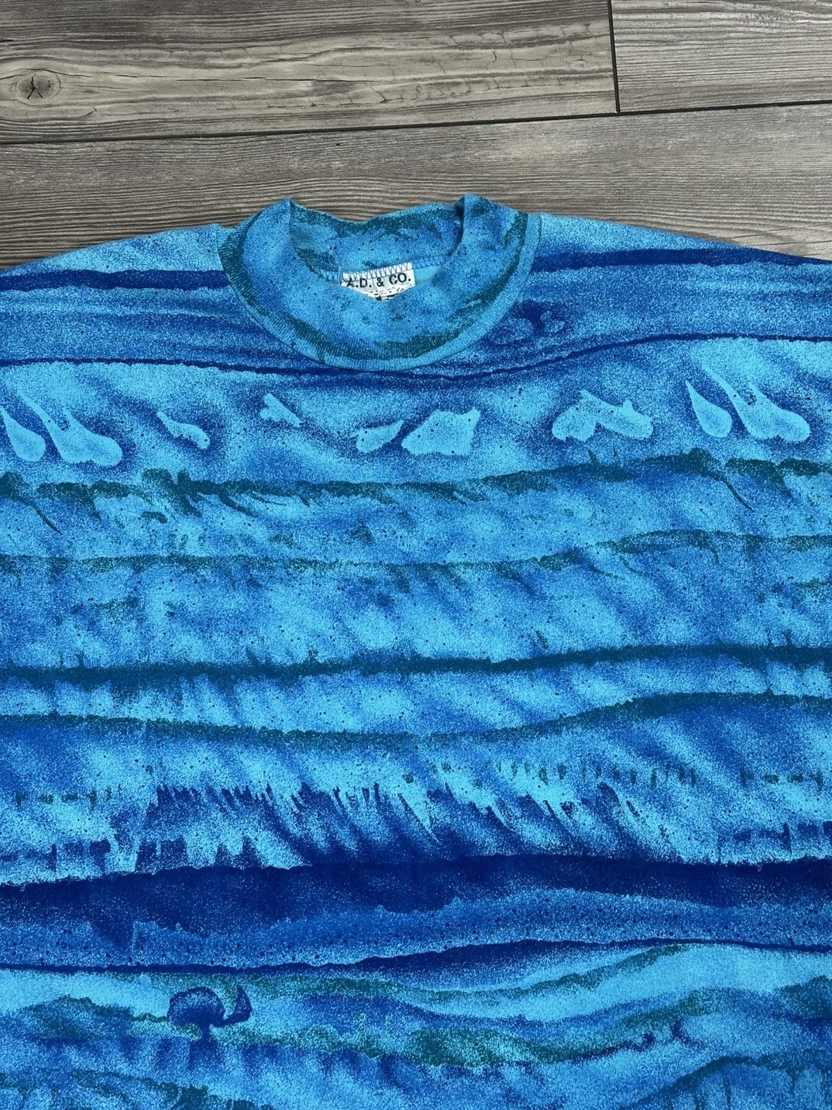 Vintage Vintage 90’s Crazy Dyed Striped Longsleeve Size US L / EU 52-54 / 3 - 3 Thumbnail
