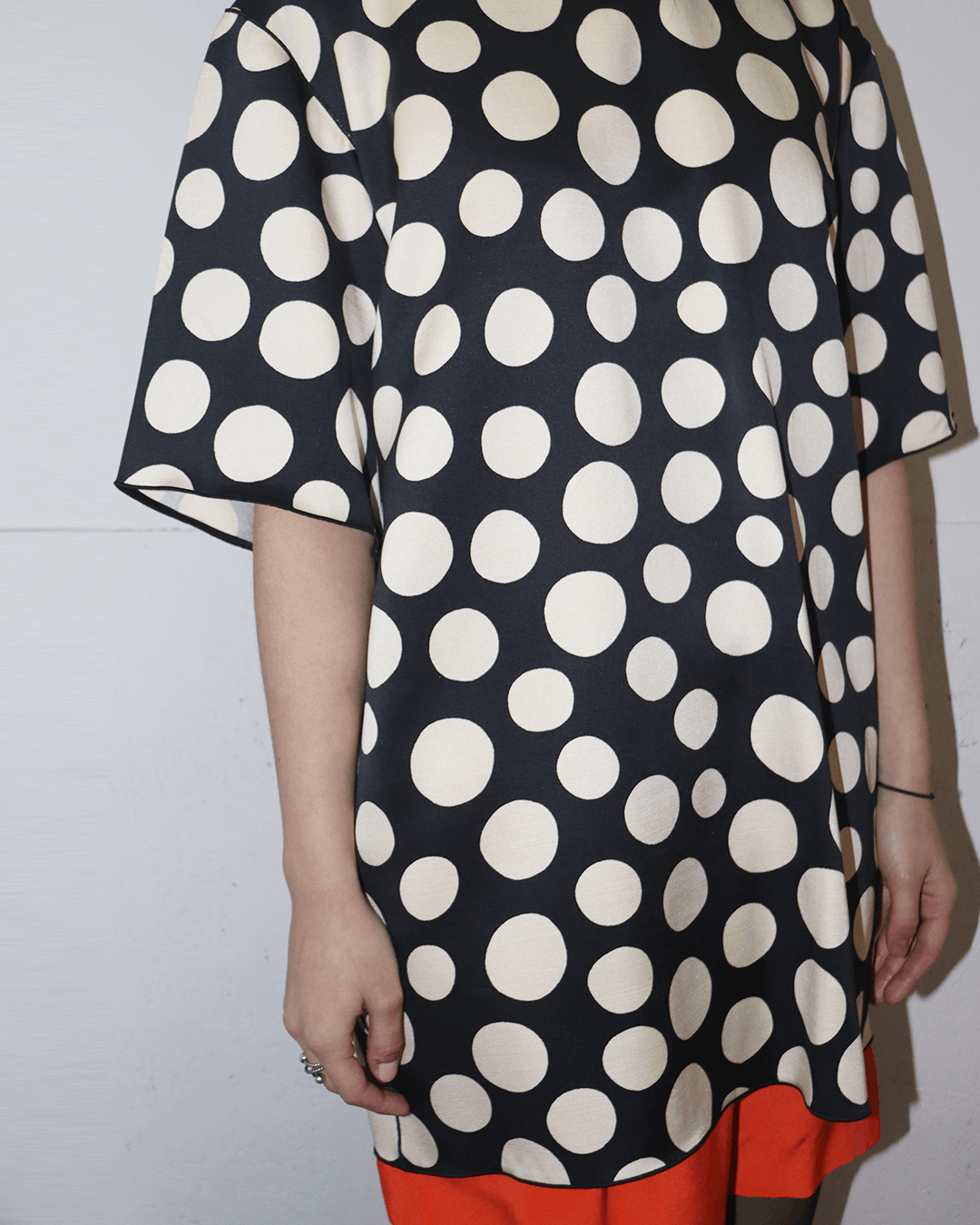 Celine Celine by Phoebe Philo Silk & Wool Blend Dot Dress Size XS / US 0-2 / IT 36-38 - 4 Thumbnail