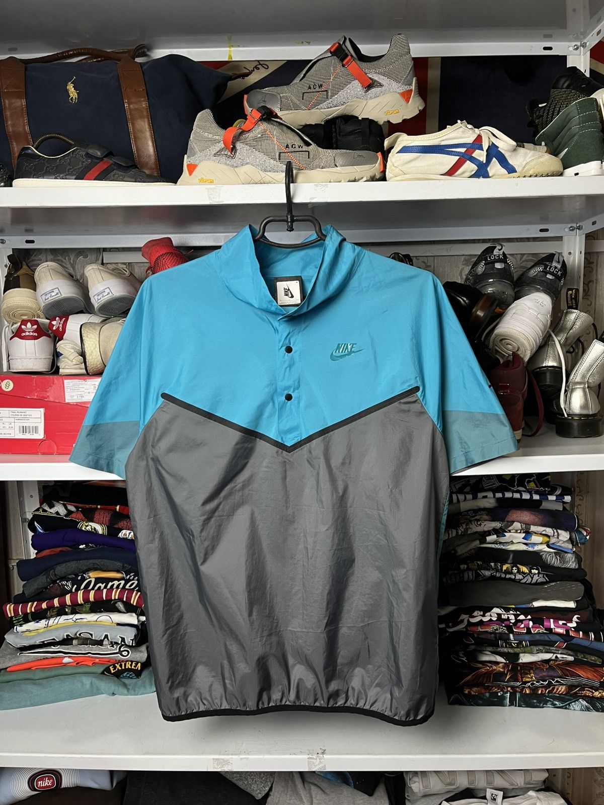Nike Vintage Nike Tech Fleece Polo Tee Y2K Old money | Grailed