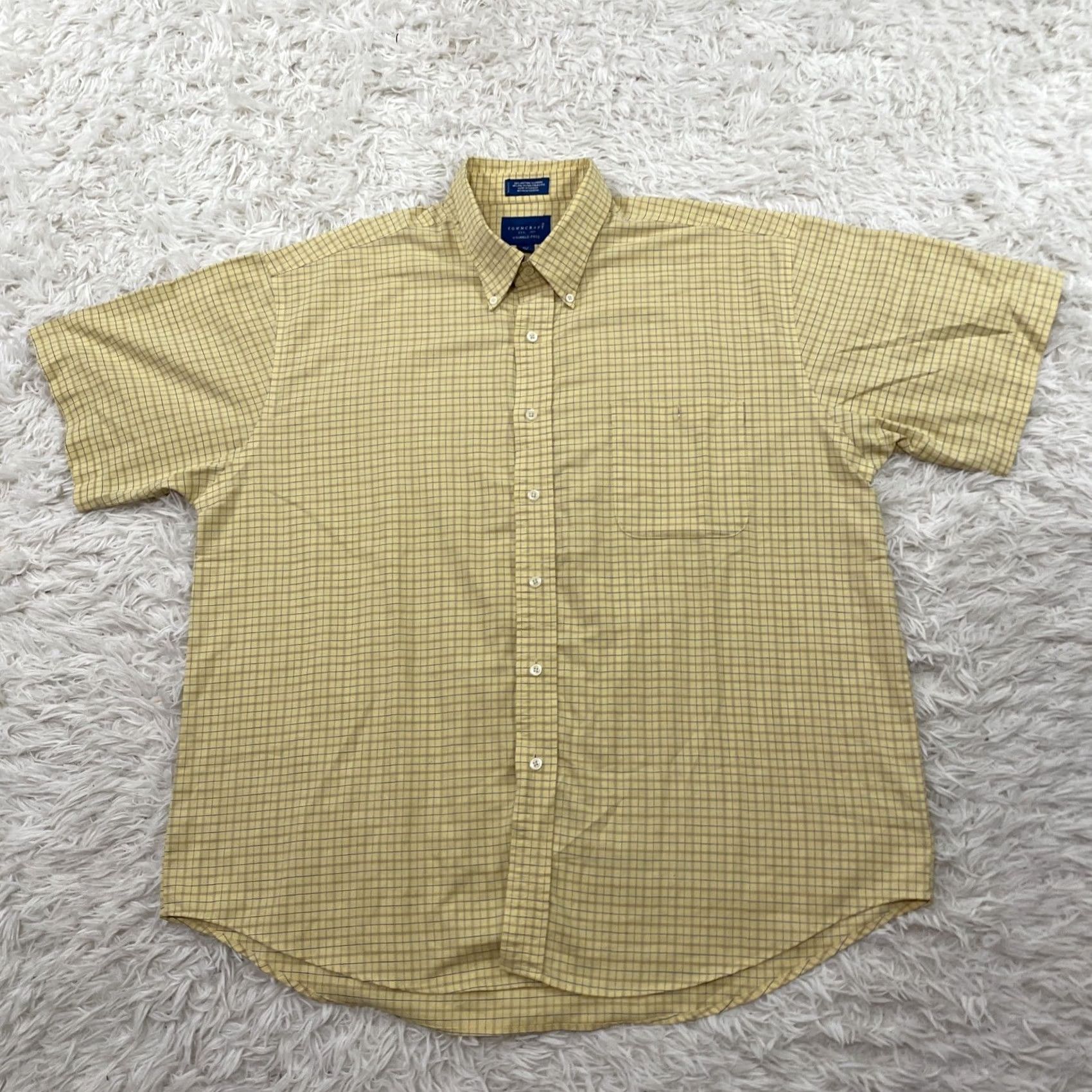 Etro TOWNCRAFT Shirt Men XL Yellow Brown Plaid Retro Oxford Grandpa VTG 90s Button Size US XL / EU 56 / 4 - 2 Thumbnail