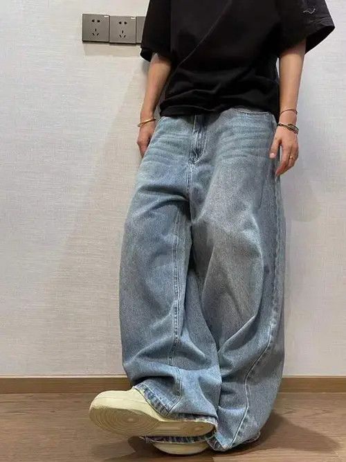 Japanese Brand Vintage Washed Retro Wide Leg Y2k Denim Jeans Size US 32 / EU 48 - 2 Thumbnail