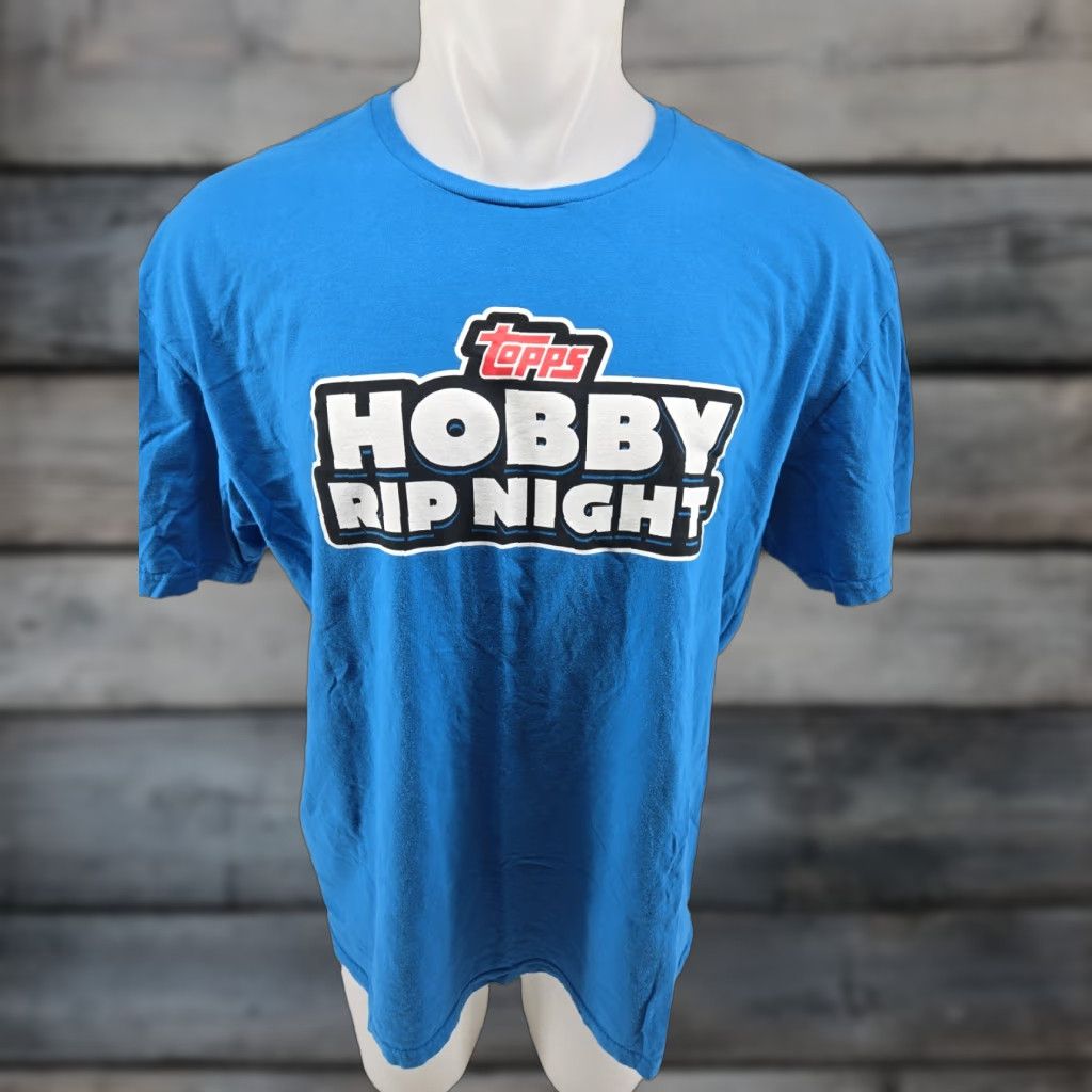 Gildan Topps Hobby Rip Night Graphic Shirt Size XL Blue Short Sleeve Game Night Mens T-Shirt Gildan Size US XL / EU 56 / 4 - 1 Thumbnail
