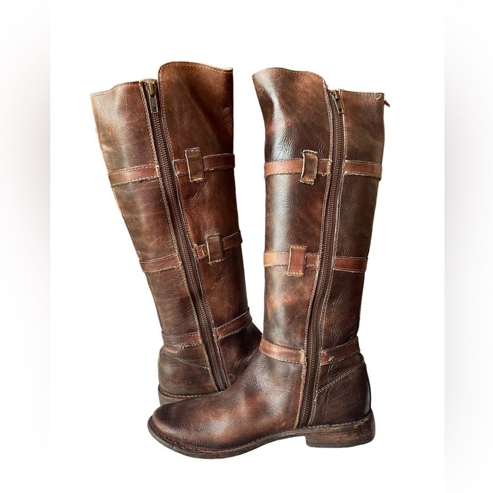 Bed Stu Bed Stu Sz 7.5 Brown Leather Buckled Cobblestone Boots Size US 7.5 / IT 37.5 - 1 Thumbnail