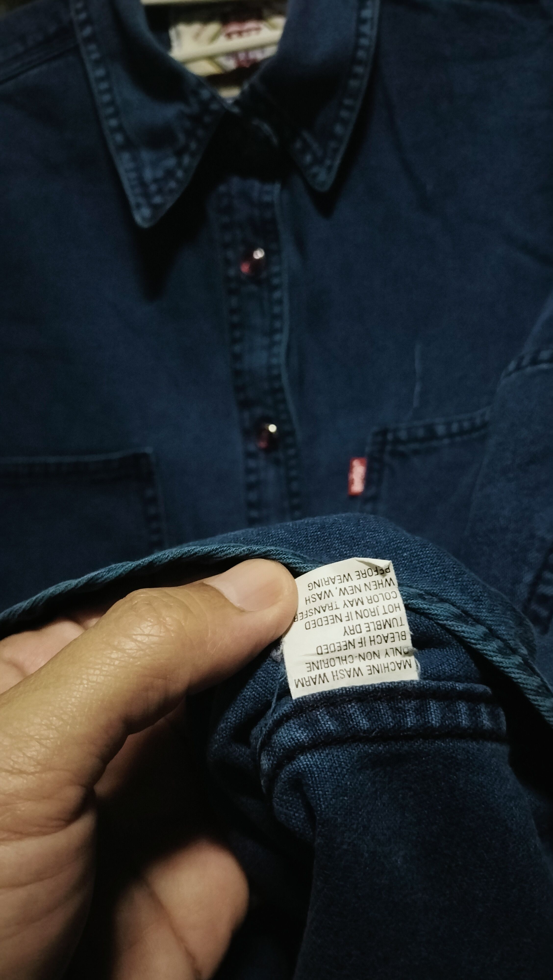 Levi's Vintage Clothing Vintage 90s Levis Shirts Res Pearl snap buttons Workwear Size US M / EU 48-50 / 2 - 11 Thumbnail