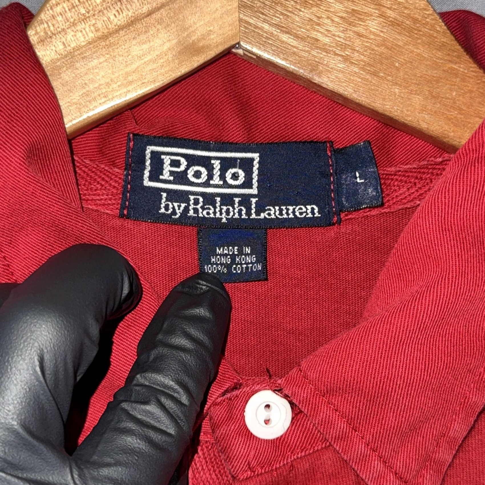 Polo Ralph Lauren Vintage Polo Ralph Lauren Polo Shirt Mens Large Red Long Sleeve Pony Logo Size US L / EU 52-54 / 3 - 3 Thumbnail