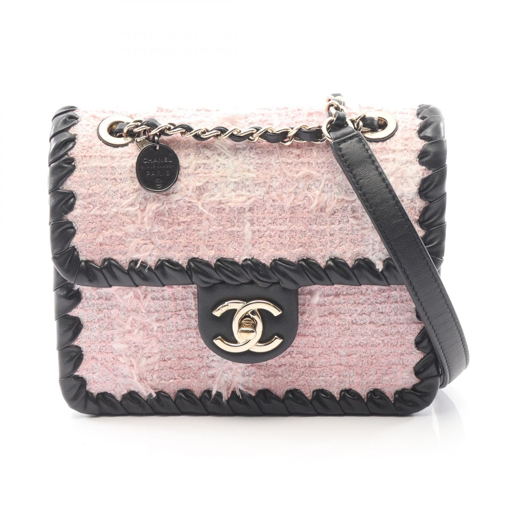 Chanel Chanel Chanel Fabric Lambskin Shoulder Bag Leather Shoulder Bag DUTY FREE for USA Size ONE SIZE - 1 Thumbnail