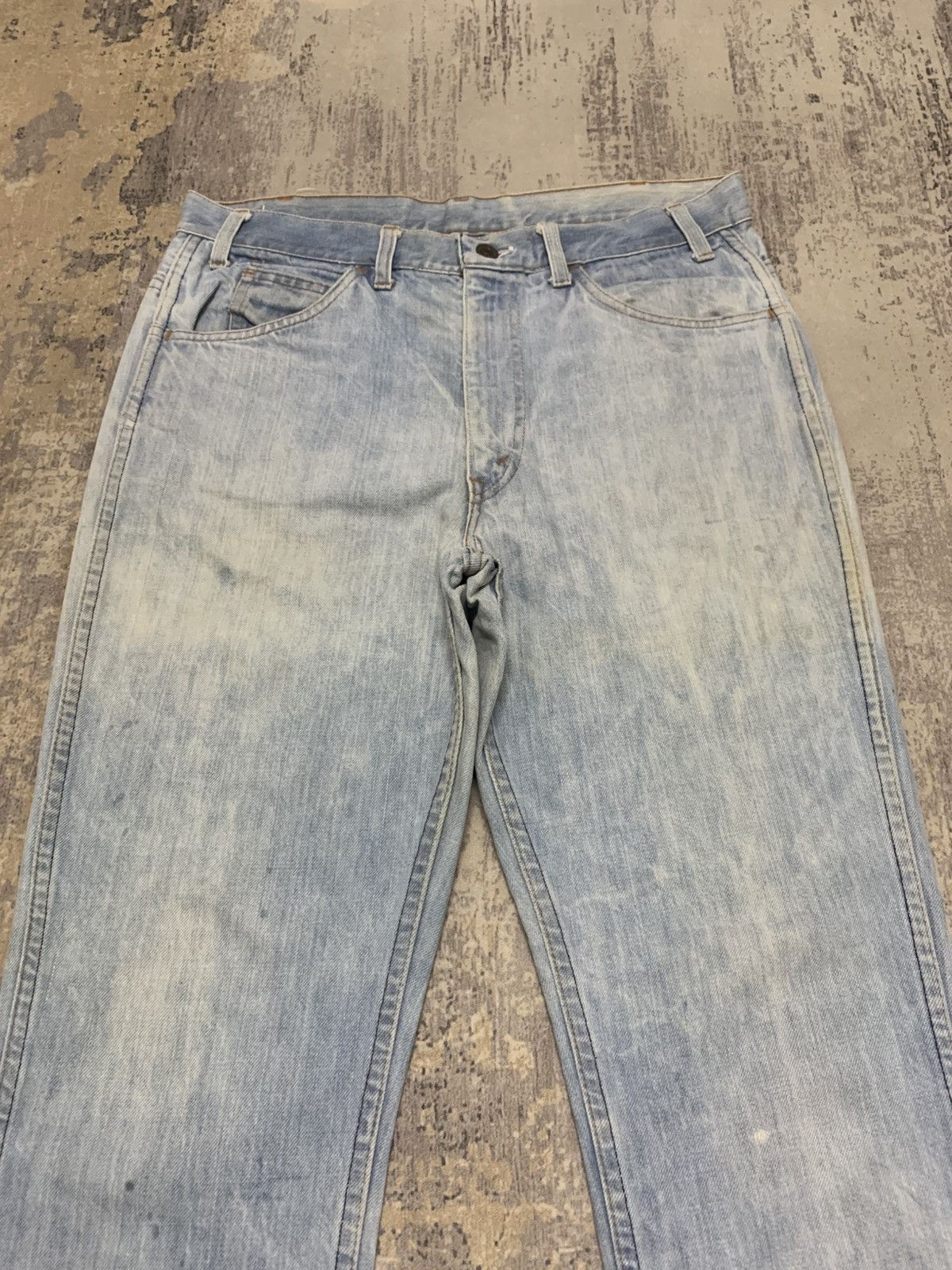 Levi's Vintage 70s Levis Big E flare jeans faded wide leg Size US 33 - 2 Thumbnail